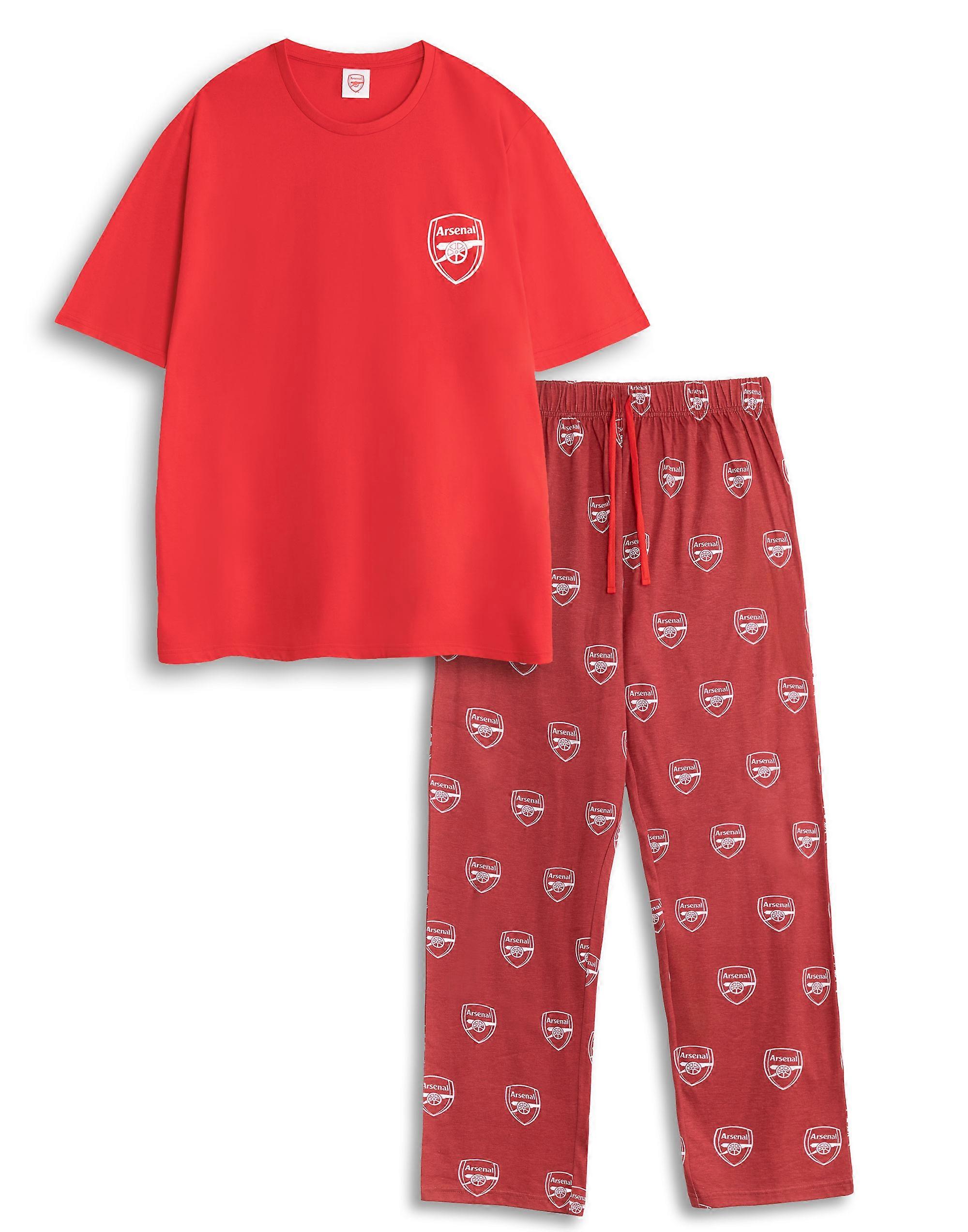 Arsenal Herr Kortärmad Långbens Pyjamas Set Röd Logotyp