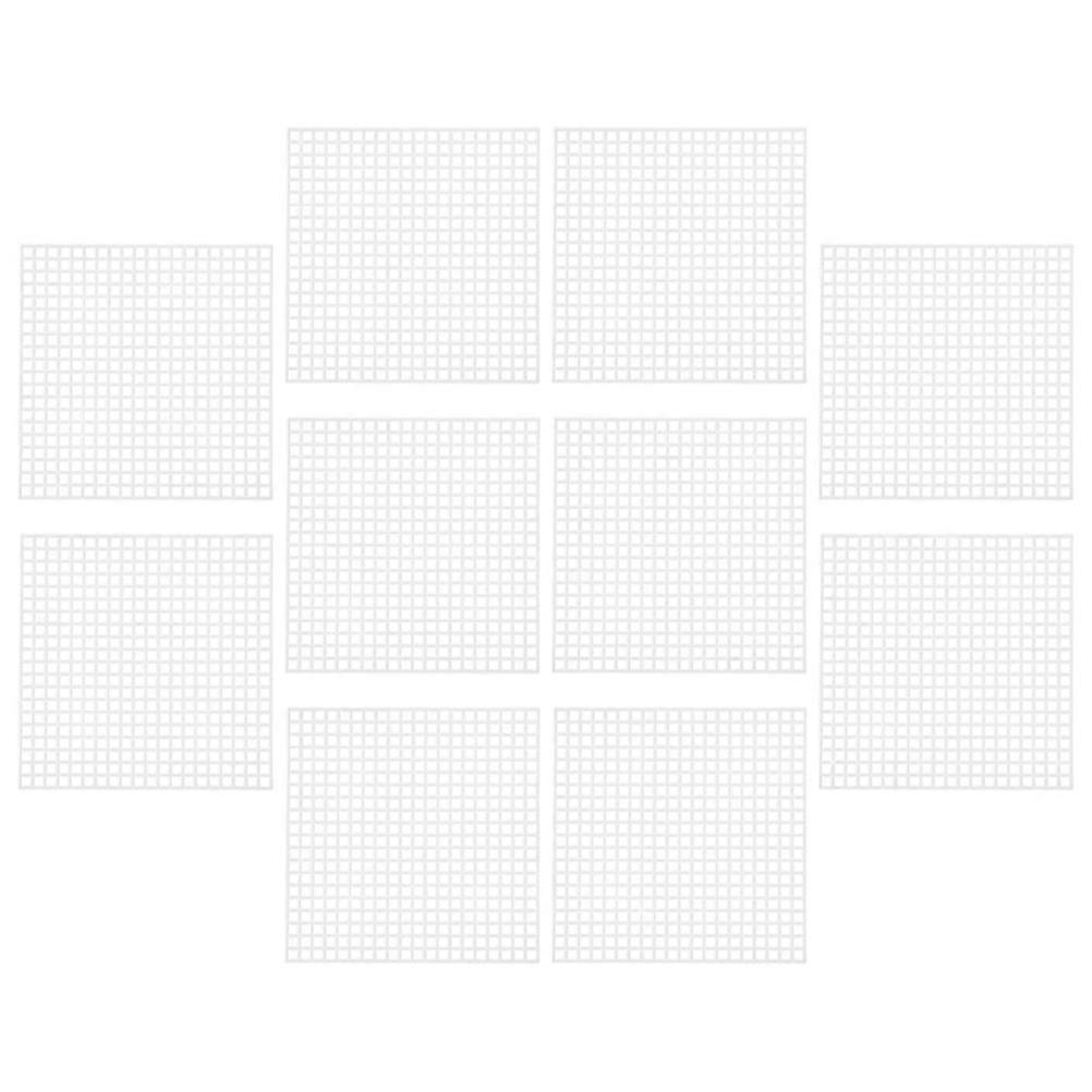10 Pcs Stich Embroidery Stitching Mesh Package Chassis Hook Spacer Square White Plastic