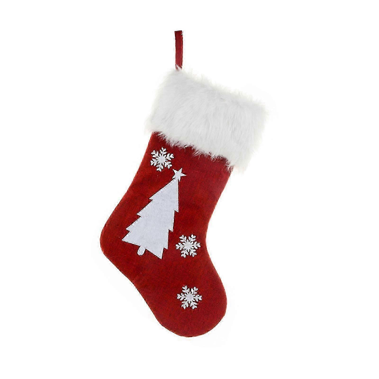 christmas movies Red Embroidered Light Up Christmas Stockings Christmas With Lights Decorations Christmas Stocking Gift Bags