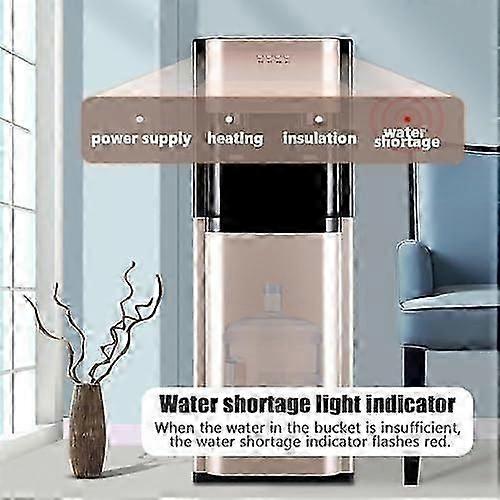 Water Dispenser With Hot And Cold Water, Bottom-Fill, Empty Bottle Indicator Light, Home Or Office Use, Blue-Gray