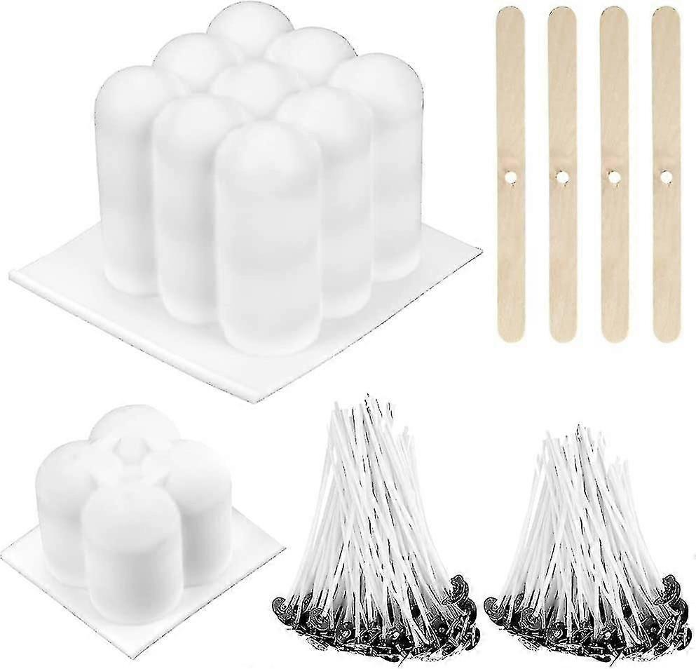 Kerzenformen, Silikonkerzenform, 3D Kugelwürfelform, mit 100 Stück Kerzendocht