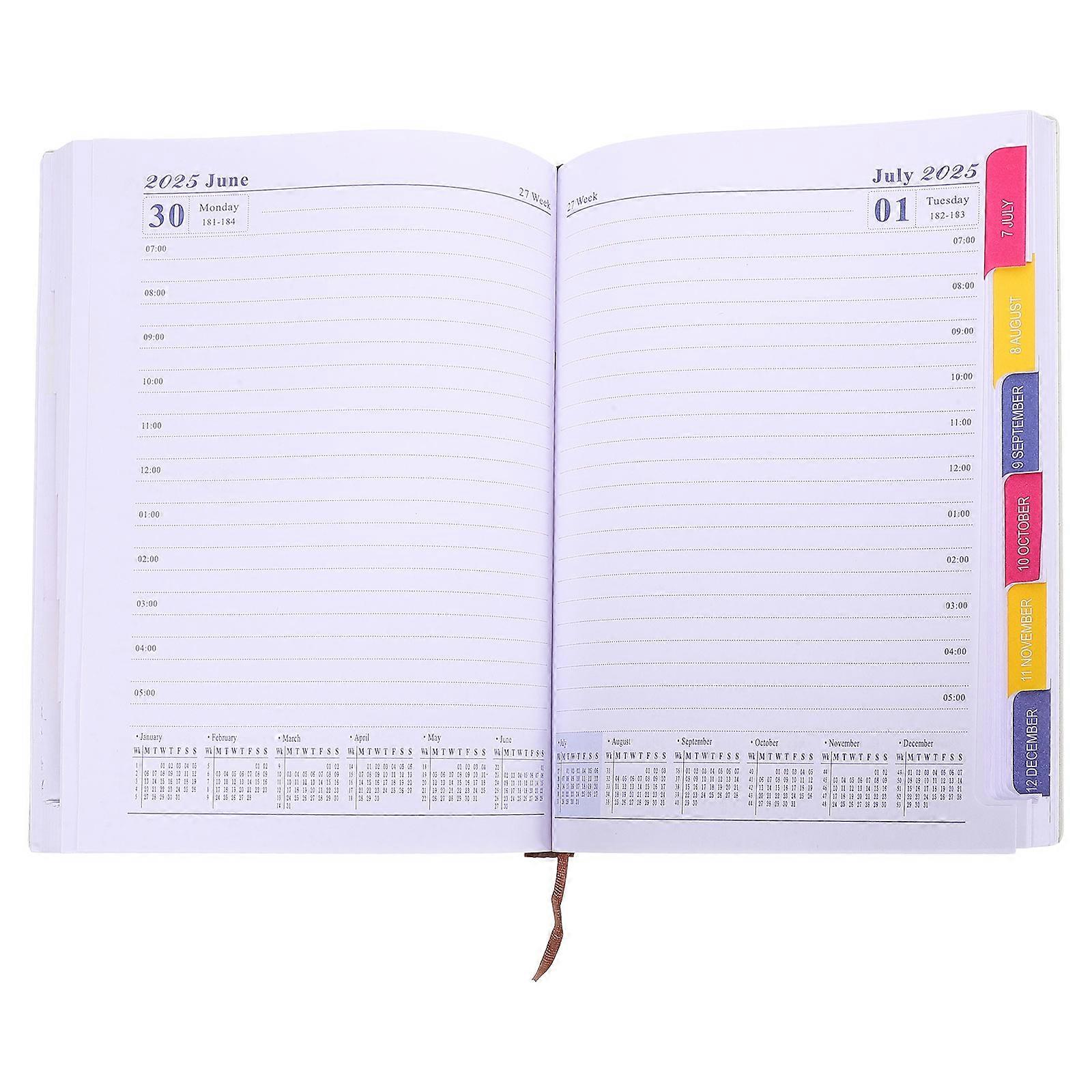 English Schedule Planner Notebook for Writing with Small Weekly Planner