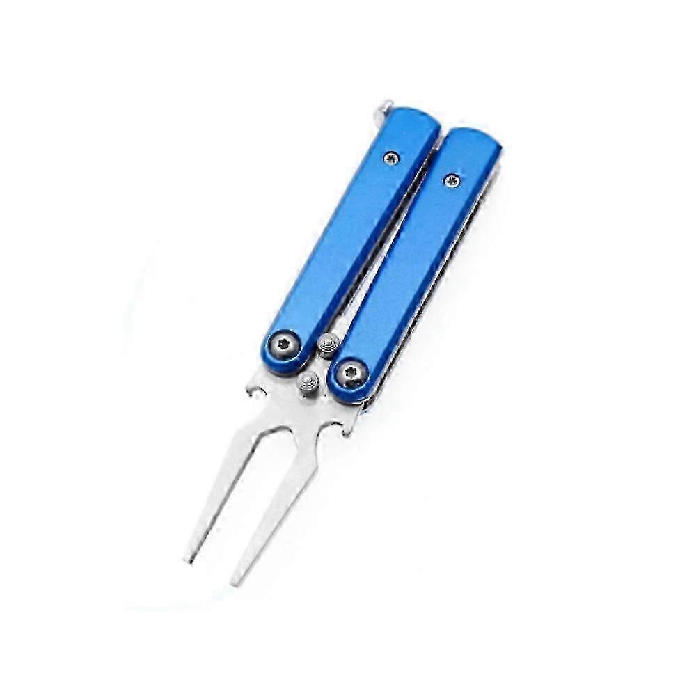 Golf Alloy Forks,Divot Repair Tool and Ball Marker with Built-in Bottle Opener