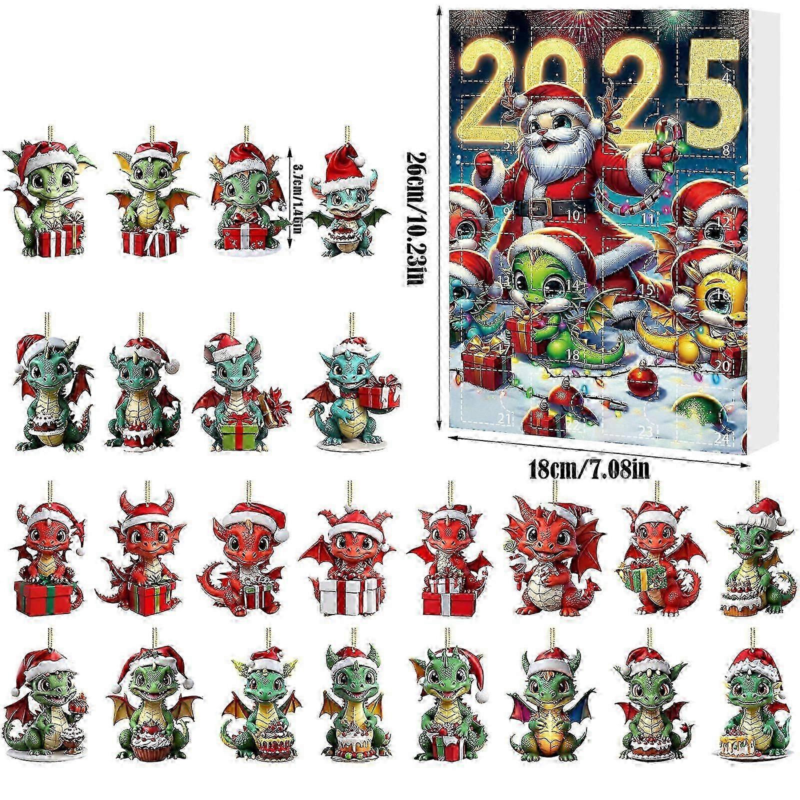 Christmas Countdown Calendar for Children with 24 Day Ornaments