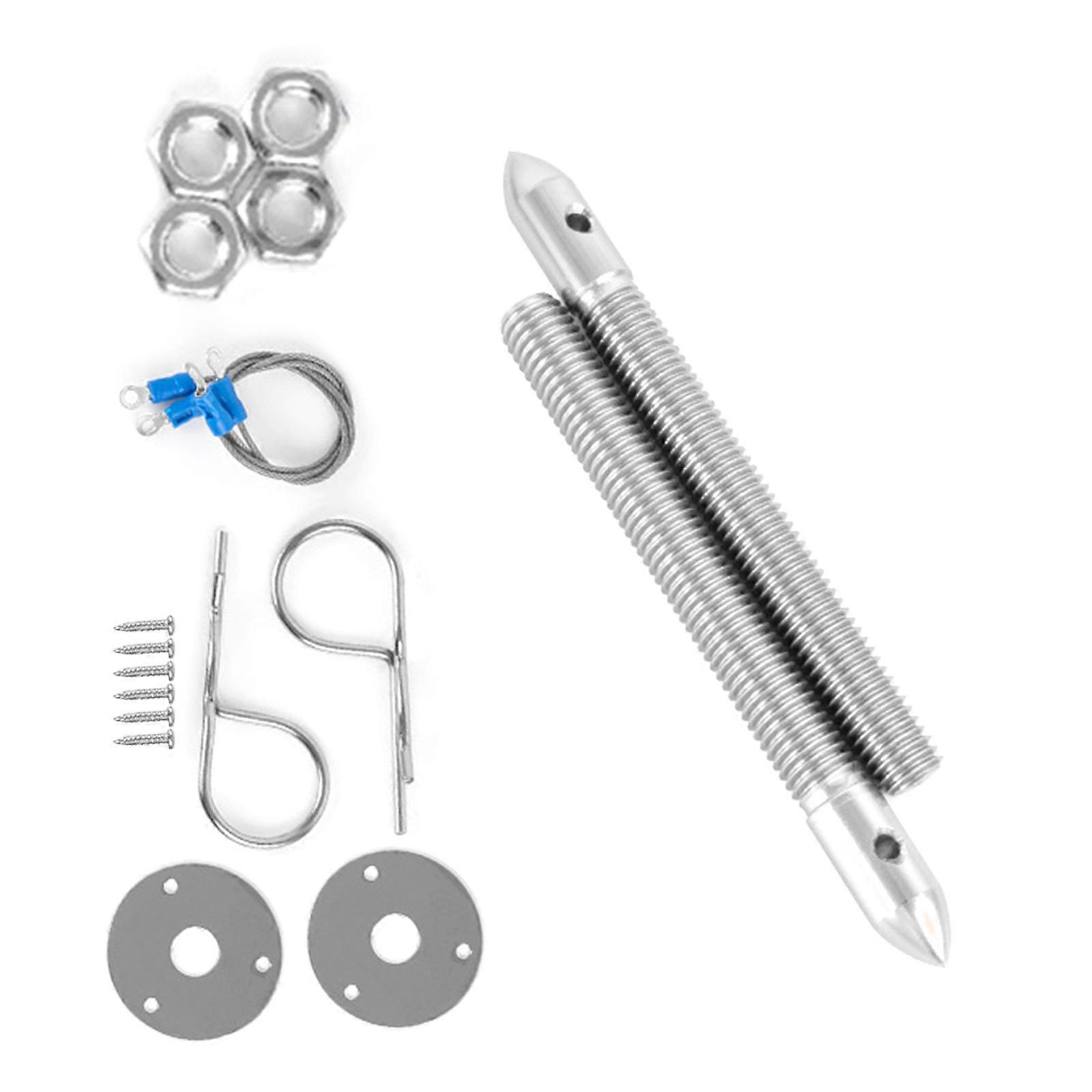 Easy Installation Car Bonnet Hood Security Locks, Fit for Enhancing Look and Safety Secure Engine Compartment Protection  Silver