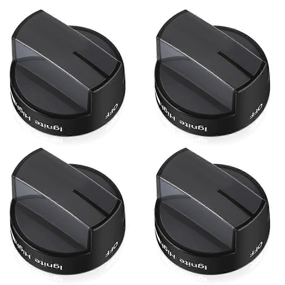 4X W10339442 Stove Knob, Cooktop Surface Burner Control Knobs Black Replaces WPW10339442 PS11753188