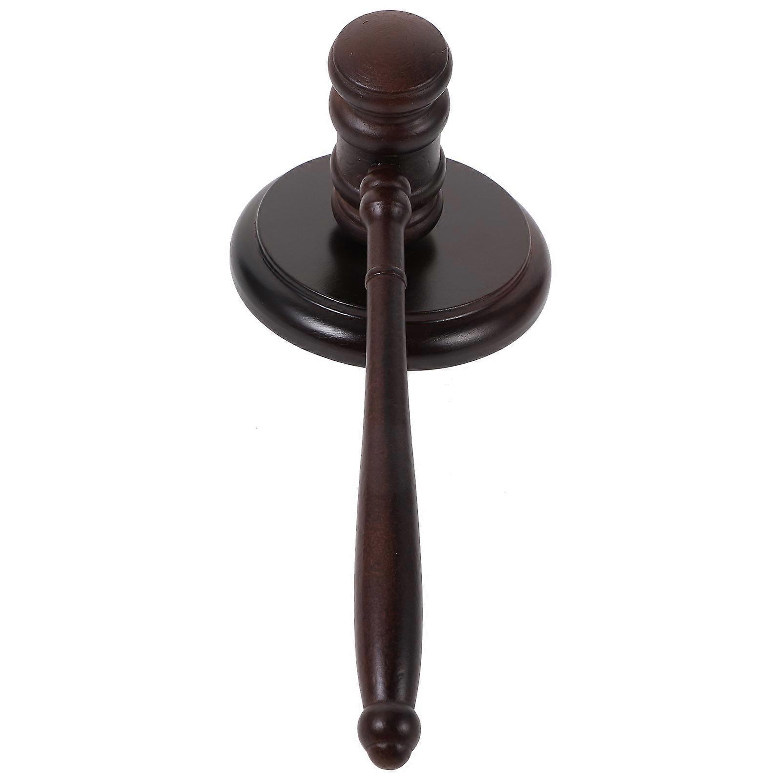 Judge Hammer Wooden Gavel Judge Hammer Educational Tool Pounding Mallet with Base
