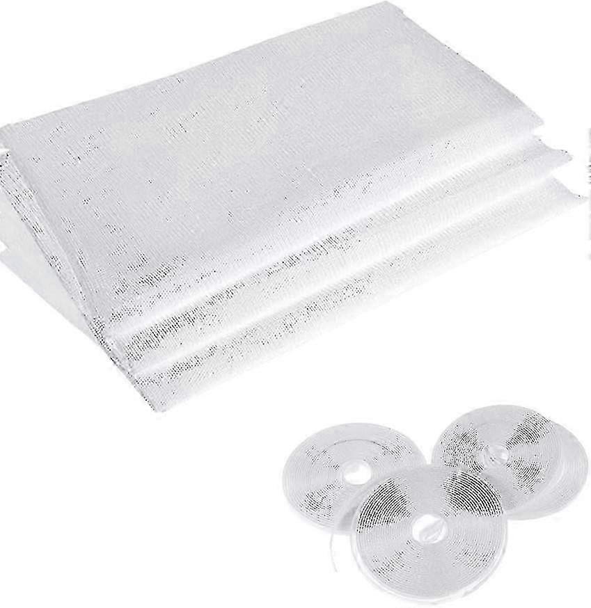 LINJOU Pack Mosquito Net Mesh Screens with 4 Rolls Self Adhesive Window Tape 1.3 x 1.5m