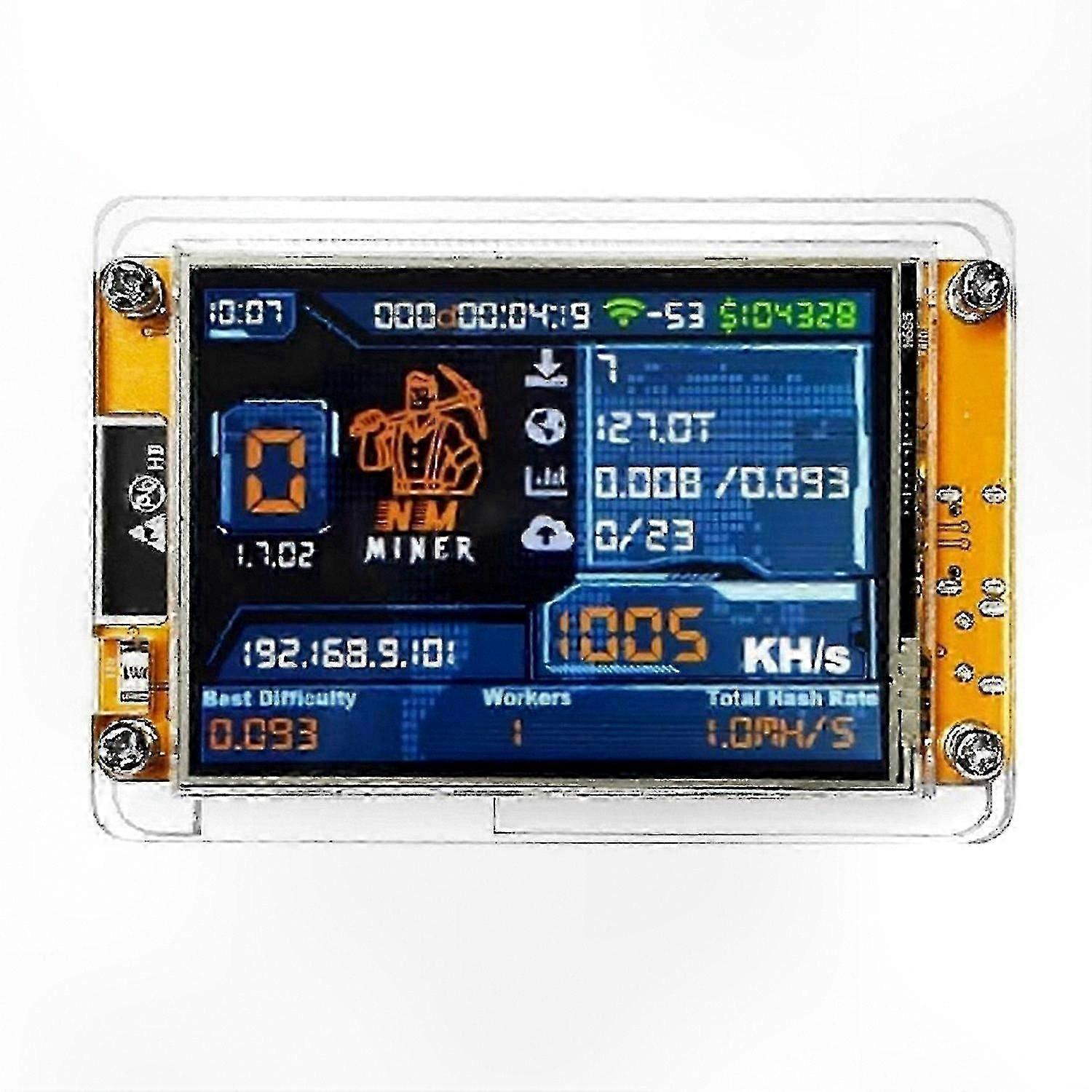 Crypto Mining Rig with Hashrate Display for Solo Mining