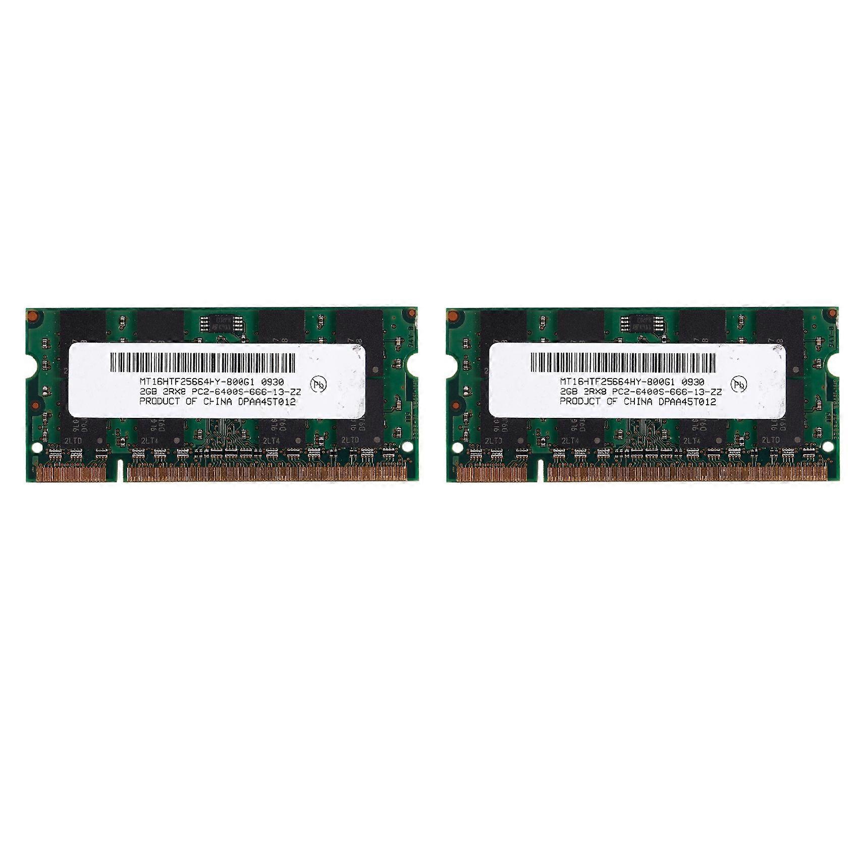 2X 2GB DDR2 PC2-6400 800MHz 200Pin 1.8V Laptop Memory SO-DIMM Notebook RAM
