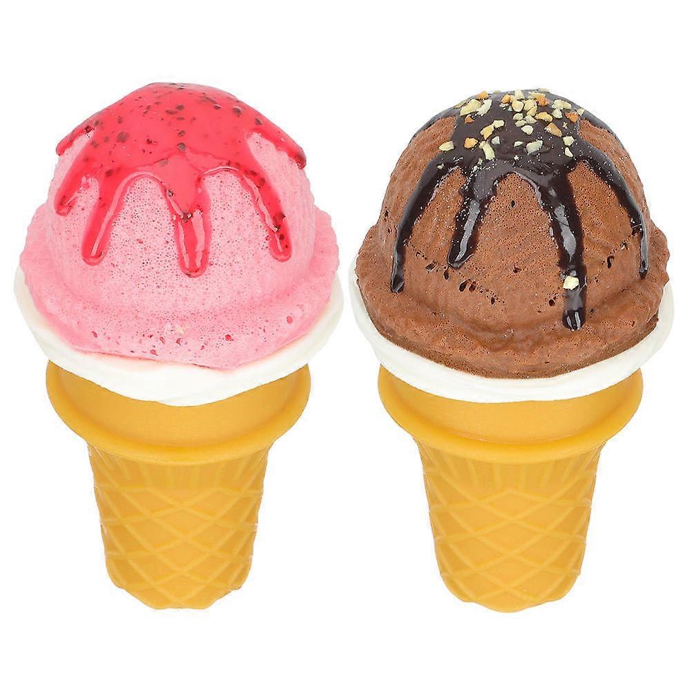 Ice Cream Display Model Simulate Ice Cream Model for Decoration 2Pcs Pack
