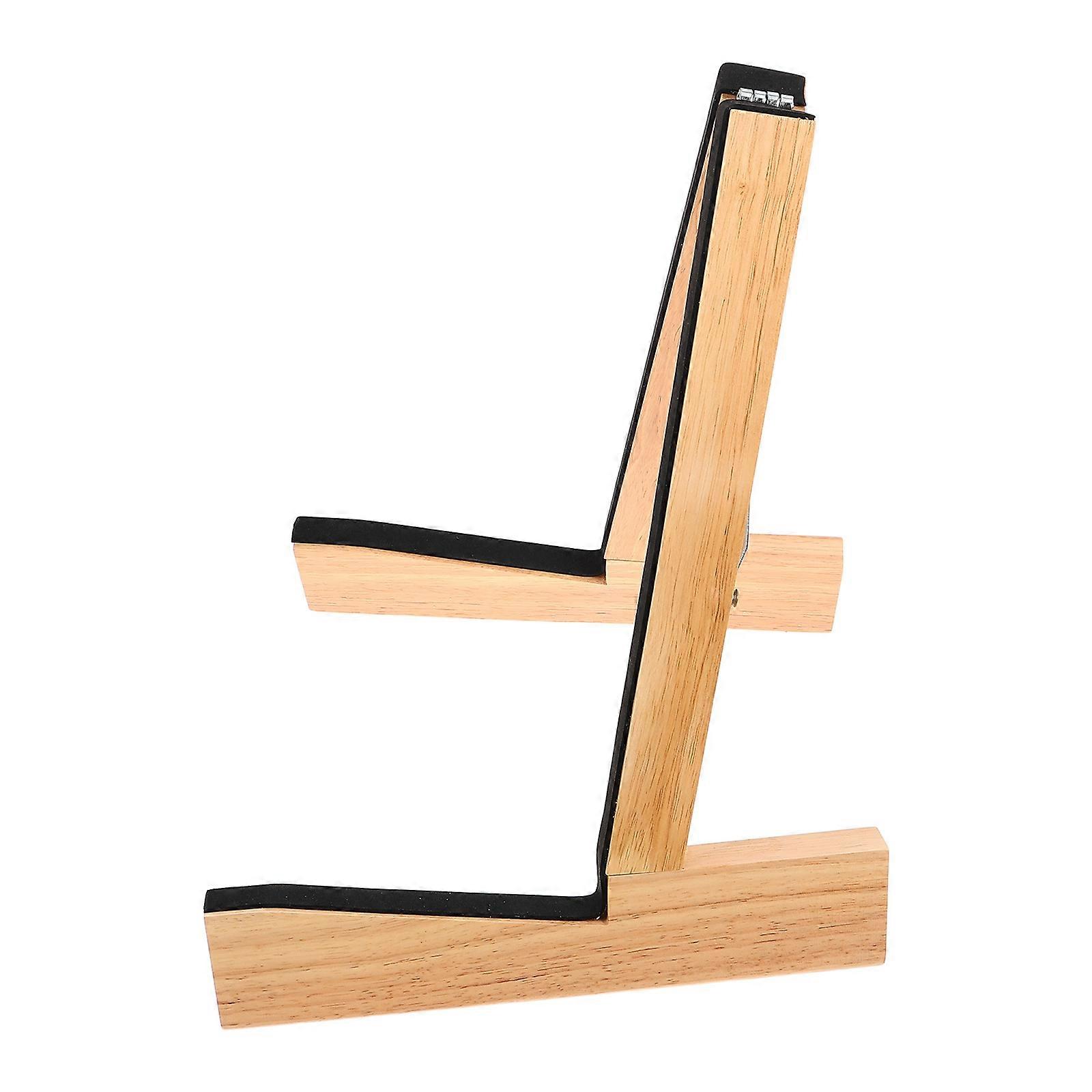 Electric Guitar Stand Foldable for One - Stable Wooden Support for Studio