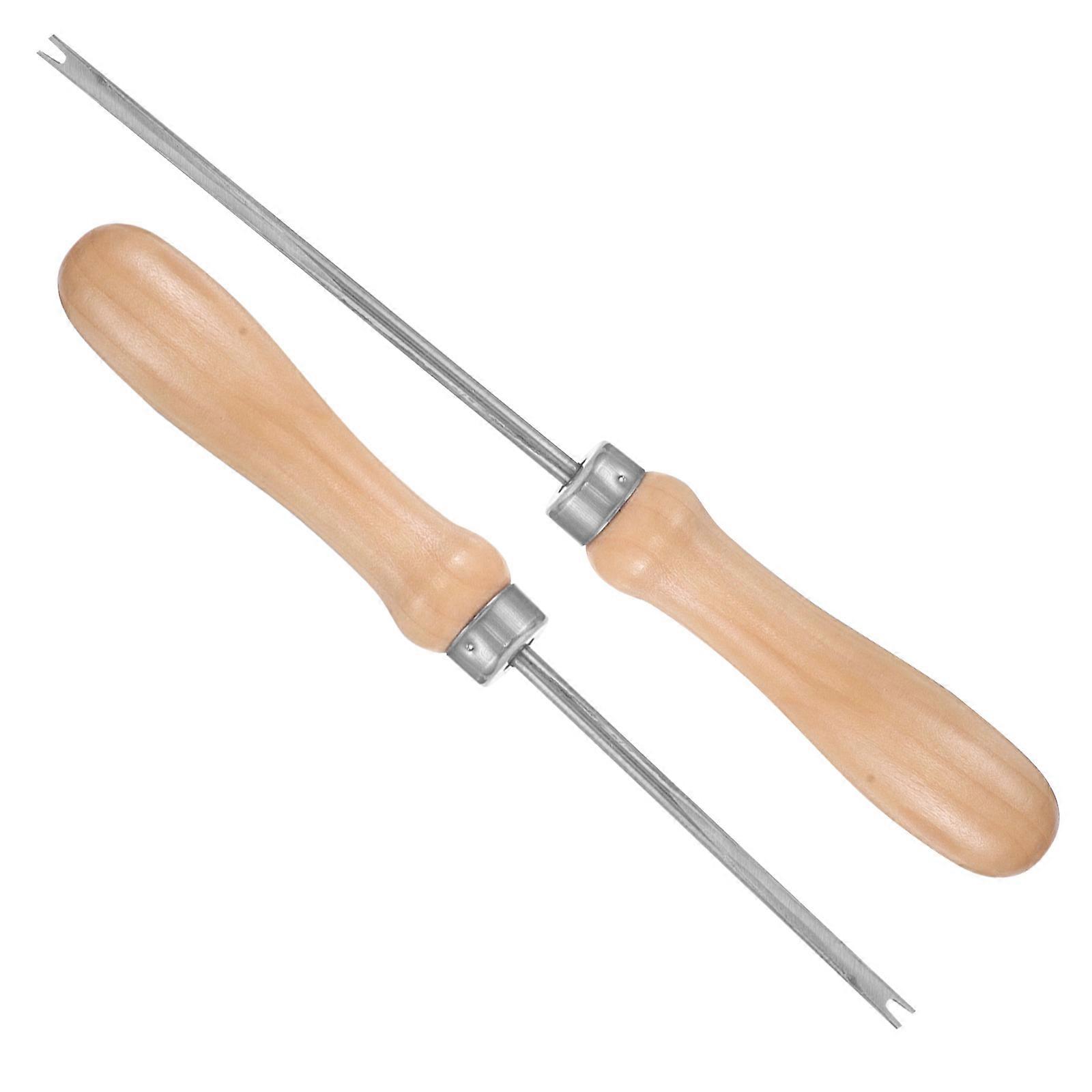 Cotton Stuffing Tool 2Pcs with Wooden Handle for Efficient Toy Stuffing