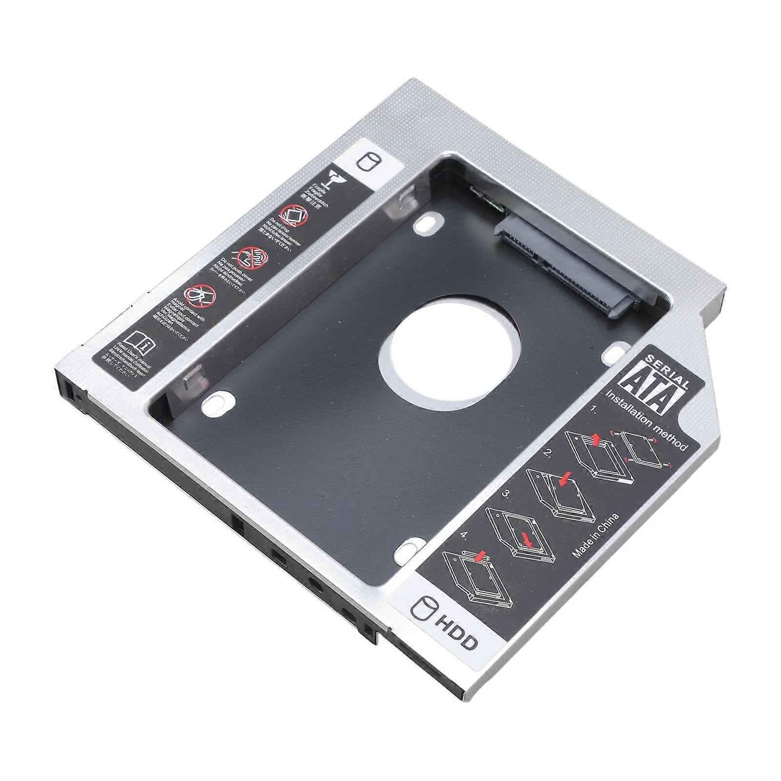 2.5" 2nd SSD HDD Hard Disk Driver Bay External 12.7mm Caddy Sata 3 Optical Bay for Case Hard Drive Enclosure STRANGE ROM  Black