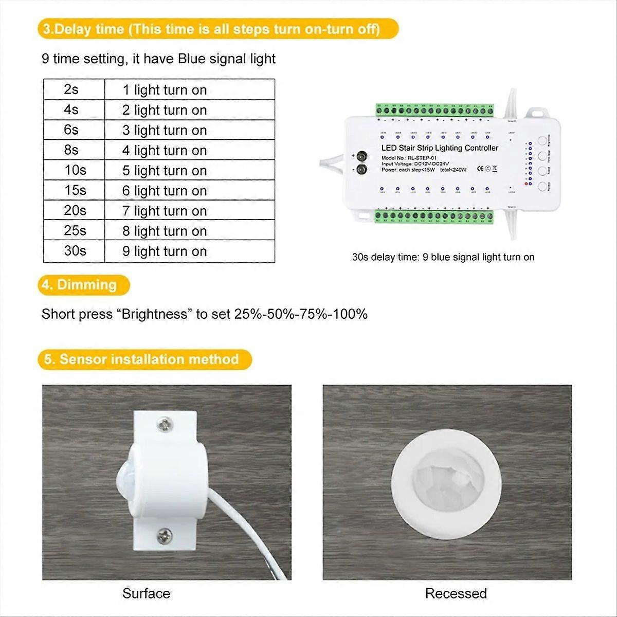 16 Channels Led Stair Light Controller Without Remote Control