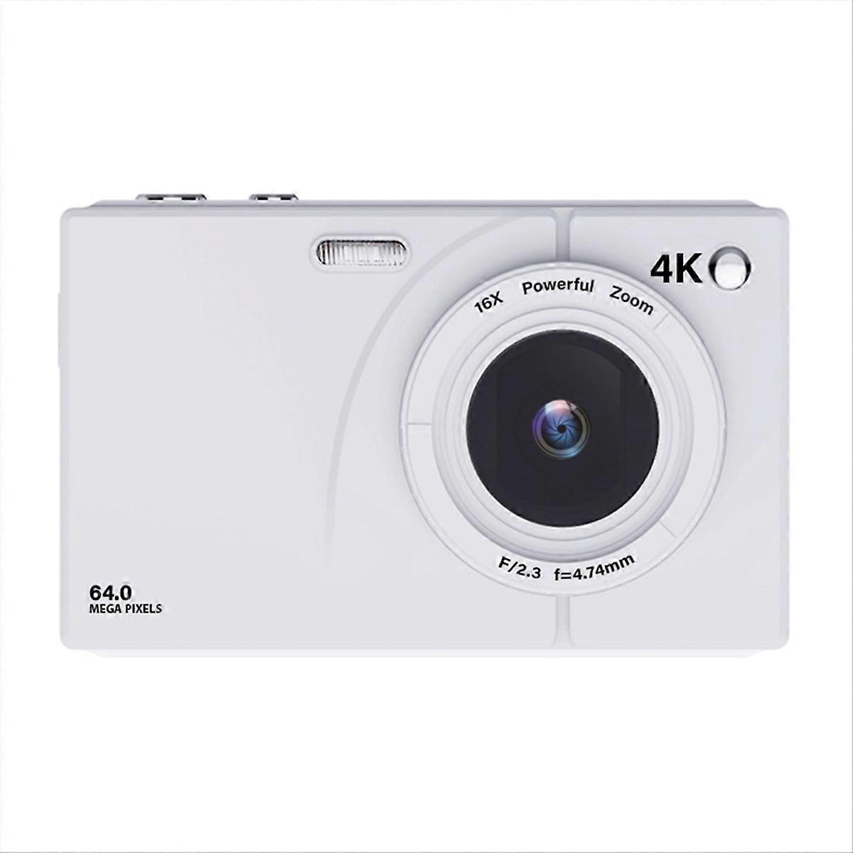 4K CCD Digital Camera with 2.8inch Screen 32GB Card White