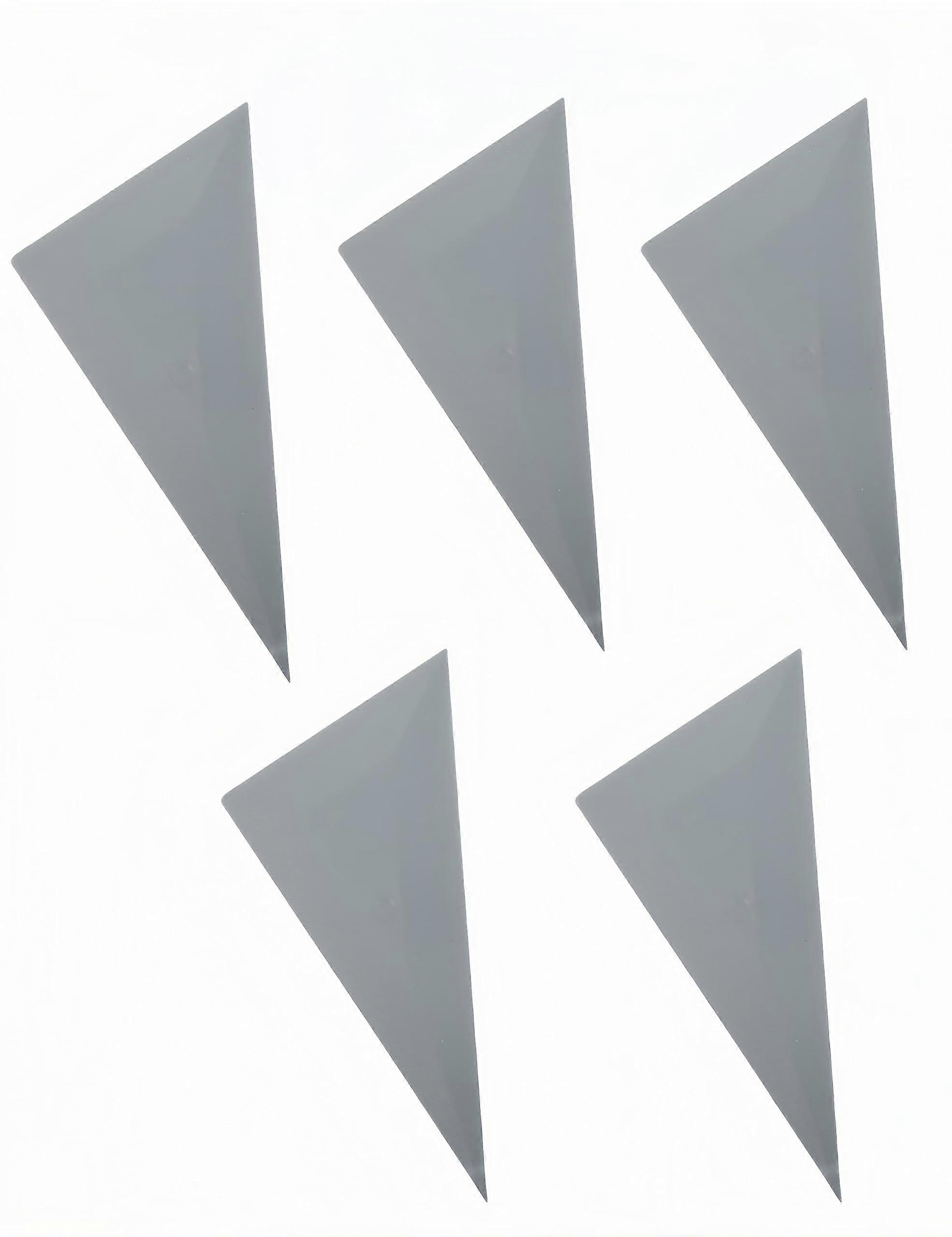 5Pcs Grey Triangle Window Tint Squeegee Kit for Car Vinyl Wrap, ABS Film Tools Bubble Finish