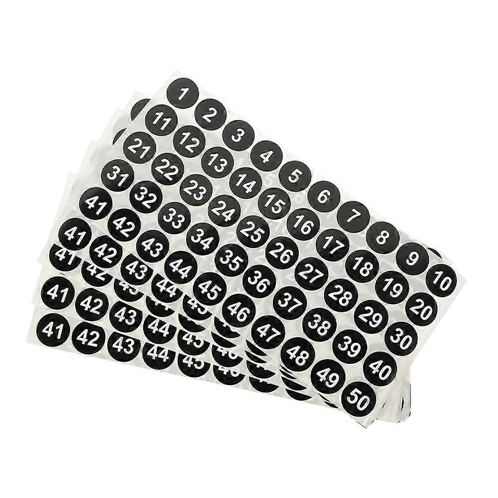 Number Stickers for Decor Self-Adhesive Labels on Flat Surfaces like Walls Doors Black Color 5