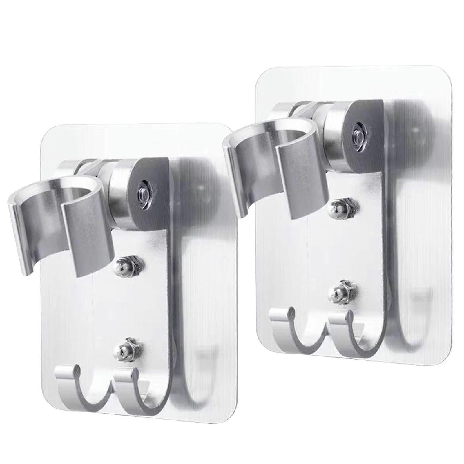 2pcs Bathroom Shower Head Holder Adjustable Spray Wall Mount Handheld Bracket ss