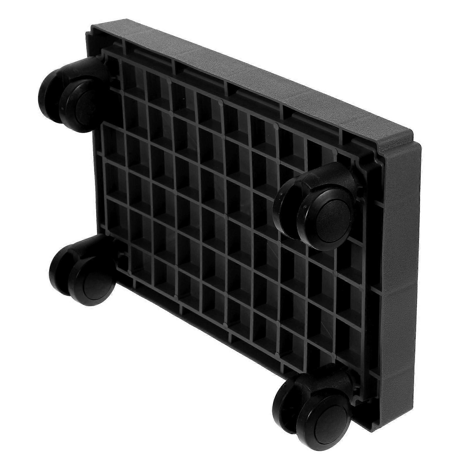 Black Plastic Plant Tray with Wheels for Plants 4Pcs