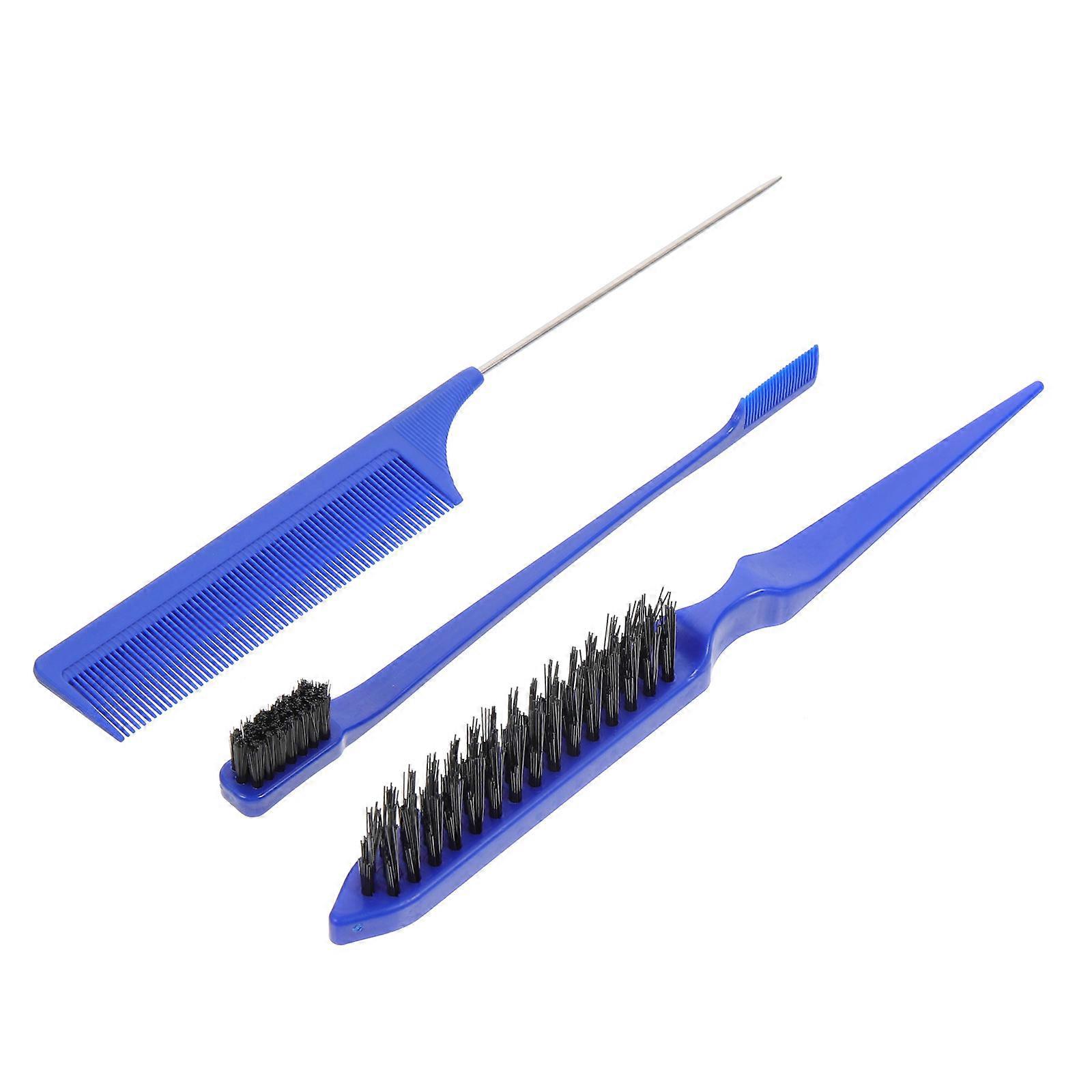 Blue Tail Comb Hair Styling Combs Durable Plastic Material 4Sets