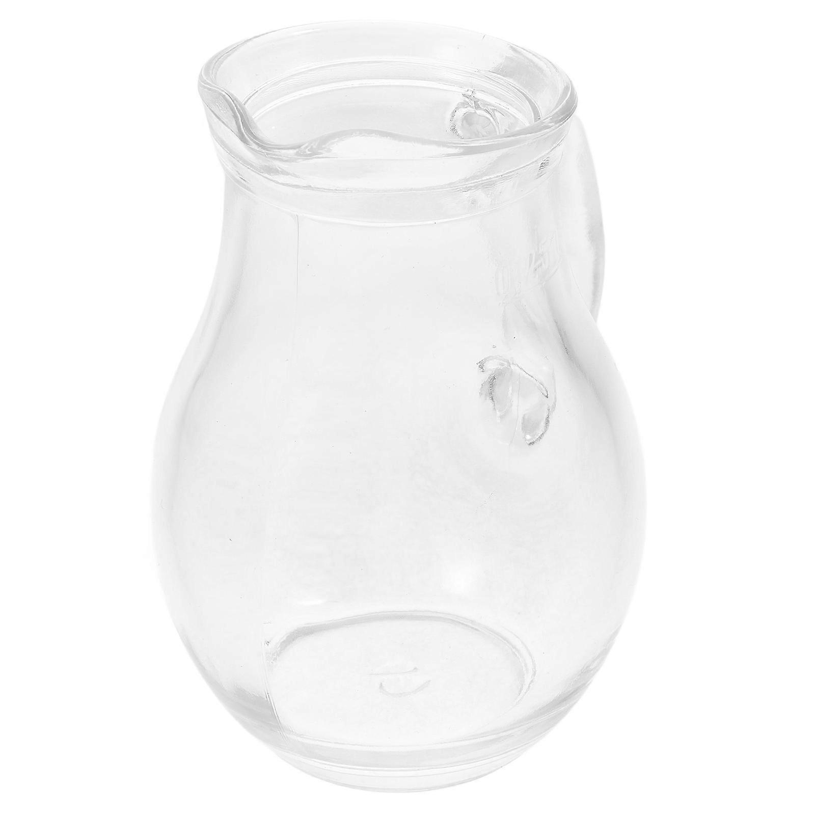 Glass Milk Pitcher Clear for Household Use Small Wine Pot with Handle