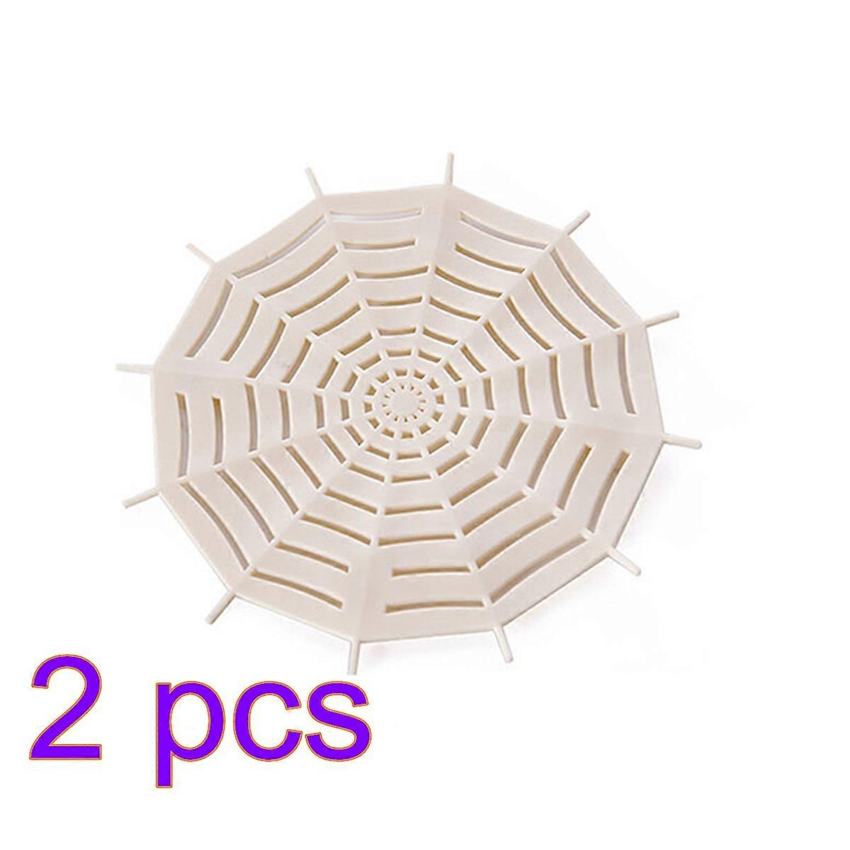 Kitchen Sink Strainer Spider Web Drainer Filter Hair Stopper Beige