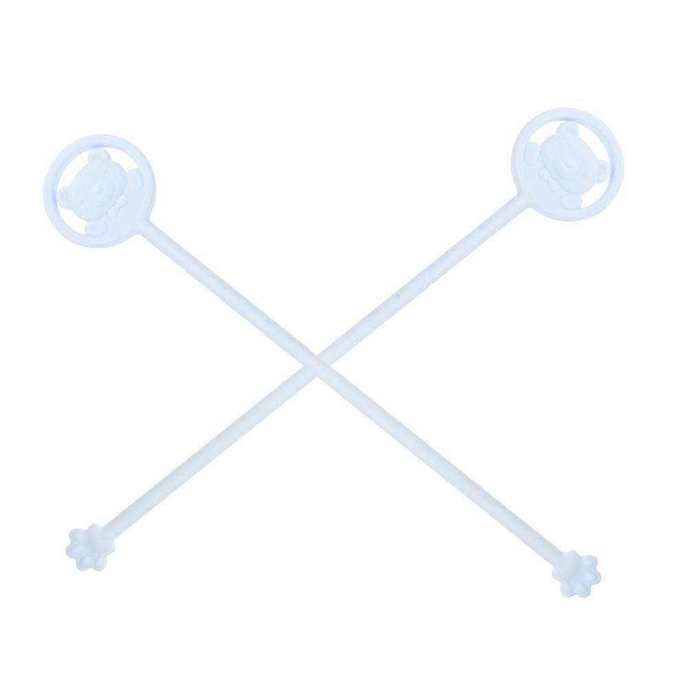 Sky-Blue Swizzle Sticks for Beverage Stirring 2Pcs Temperature Sensitive Rods