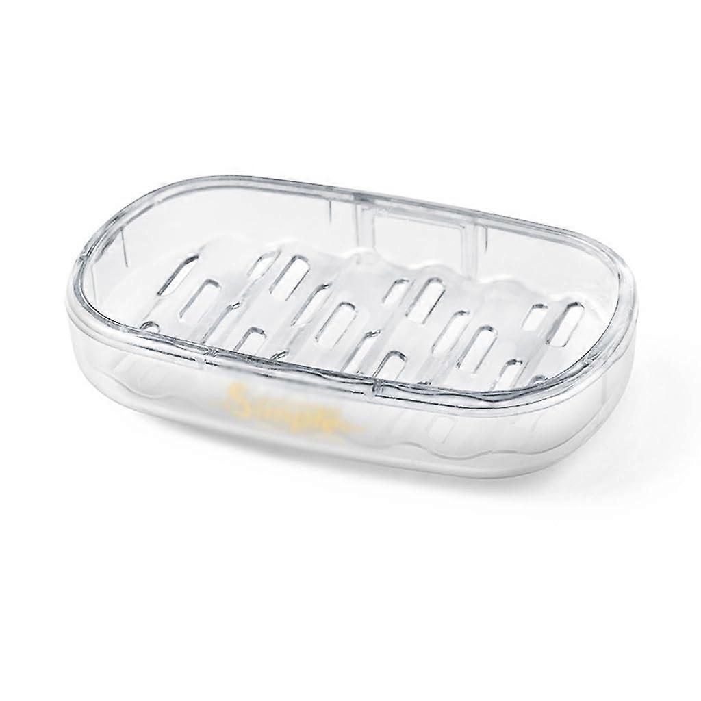 Wall Mounted Soap Holder with Drain, Large Soap Dish for Bathroom, 14x8.5x3cm