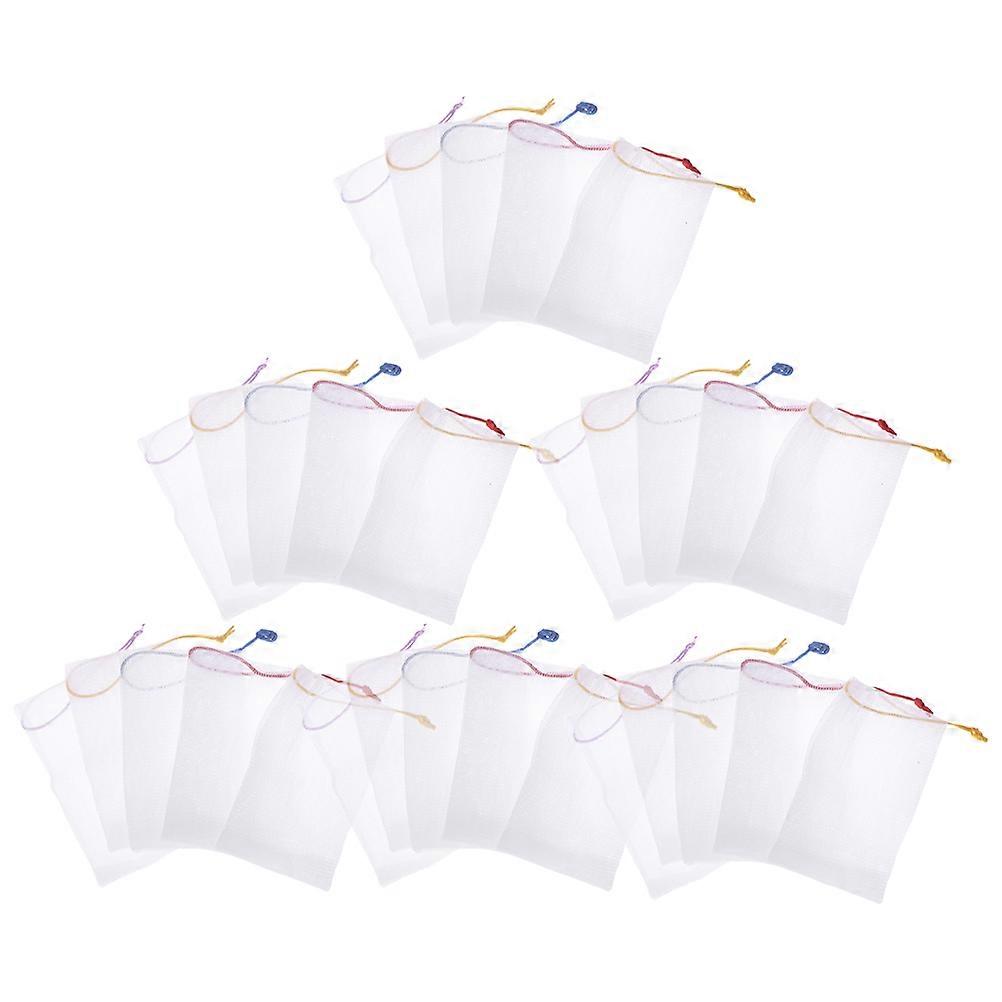 Assorted Color Soap Foaming Net for Cleansing Use 50Pcs Soap Bags