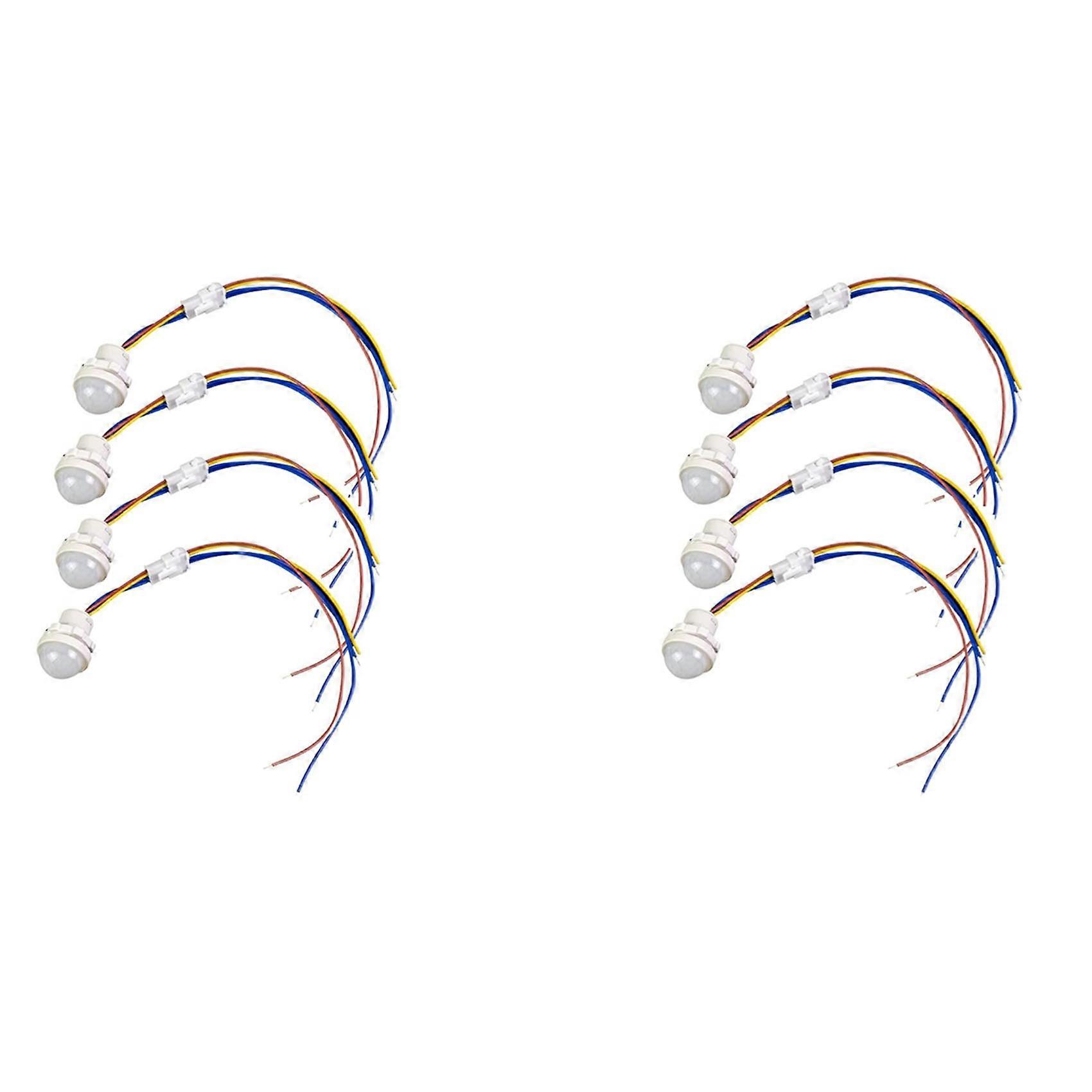 8pcs Motion Sensor Light Switch, PIR Sensor Smart Detection Switch, AC110-240V Ceiling or Wall Mount Smart Light Switch