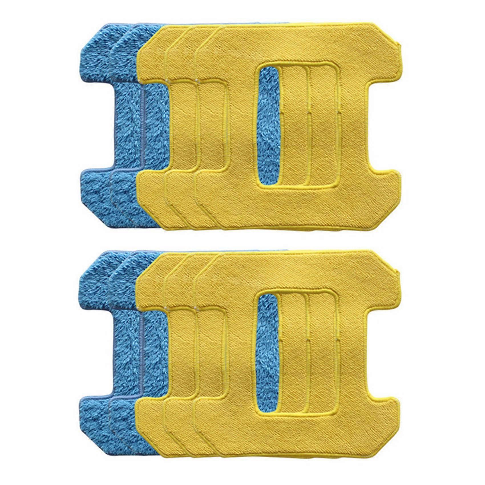 6Pc Wet Cleaning + 4Pc Dry Rubbing Mop Pads For Hobot 268 Window Cleaning Robot