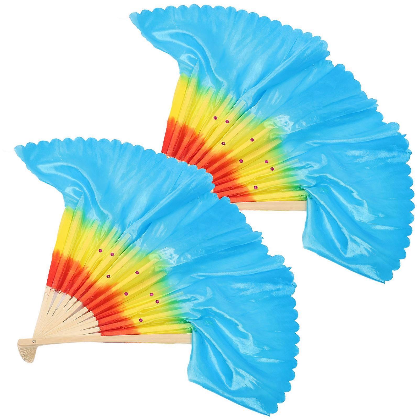 Exercise Dance Fan 2Pcs Fan for Folding Decor