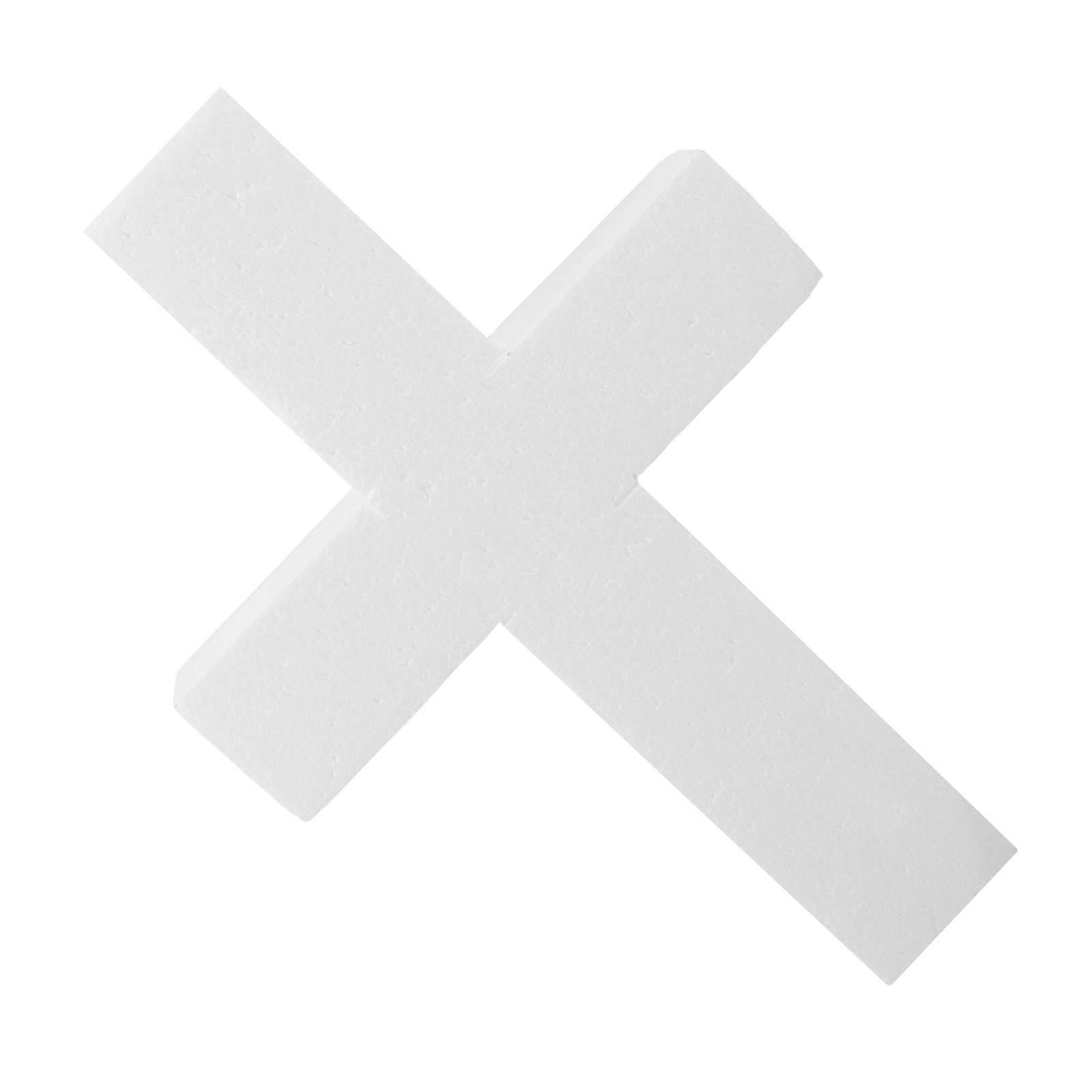 Craft Cross Polystyrene Foam Model for DIY Use White Cross