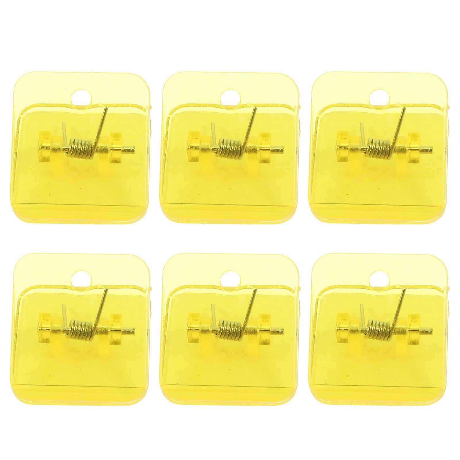 Yellow ABS Light Mounting Bracket for Dog with Enhanced Stability and Versatile Installation 6 Pieces