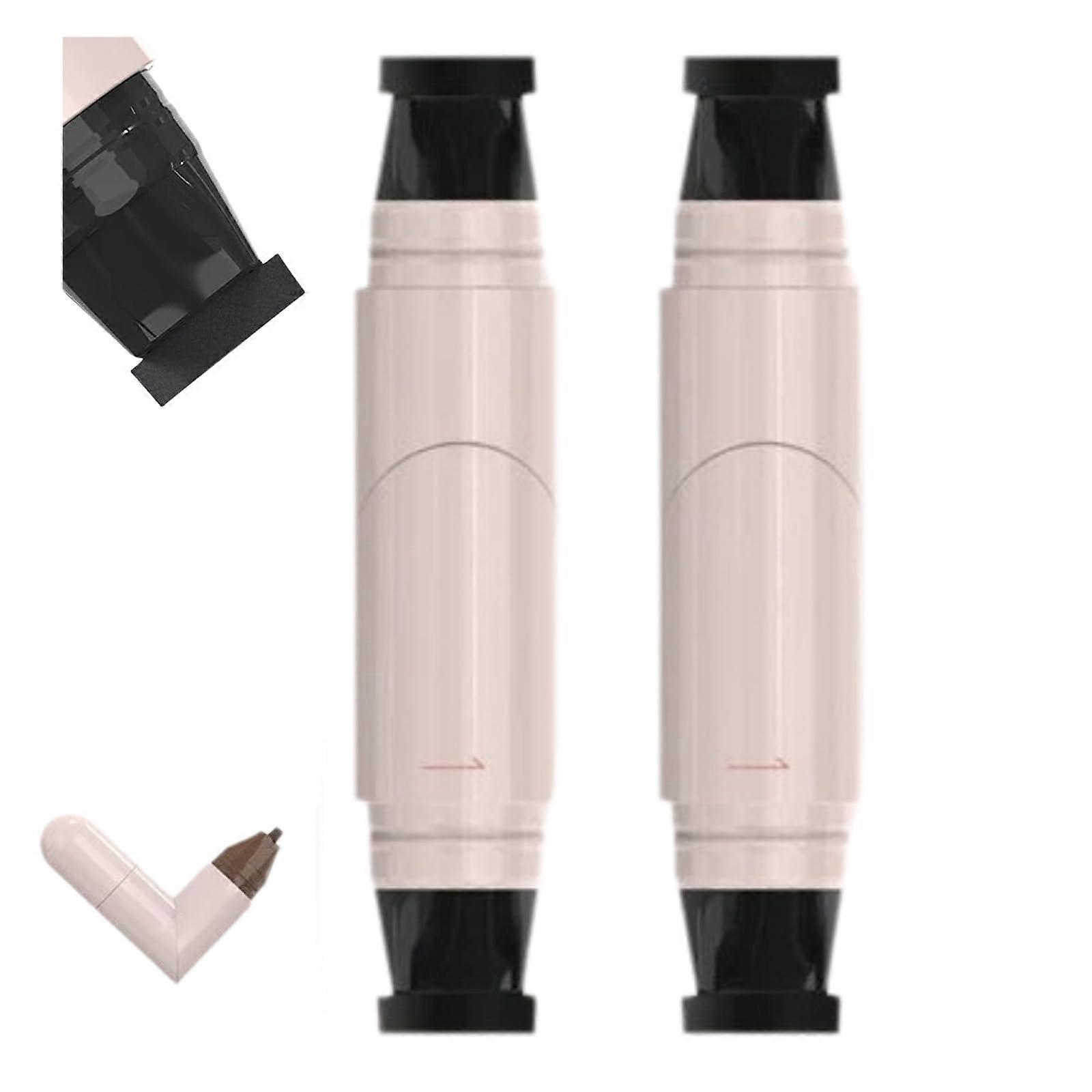 Waterproof Winged Eyeliner Stamp Set with Precision DoubleHead Pen, LongLasting Black (2PCS)