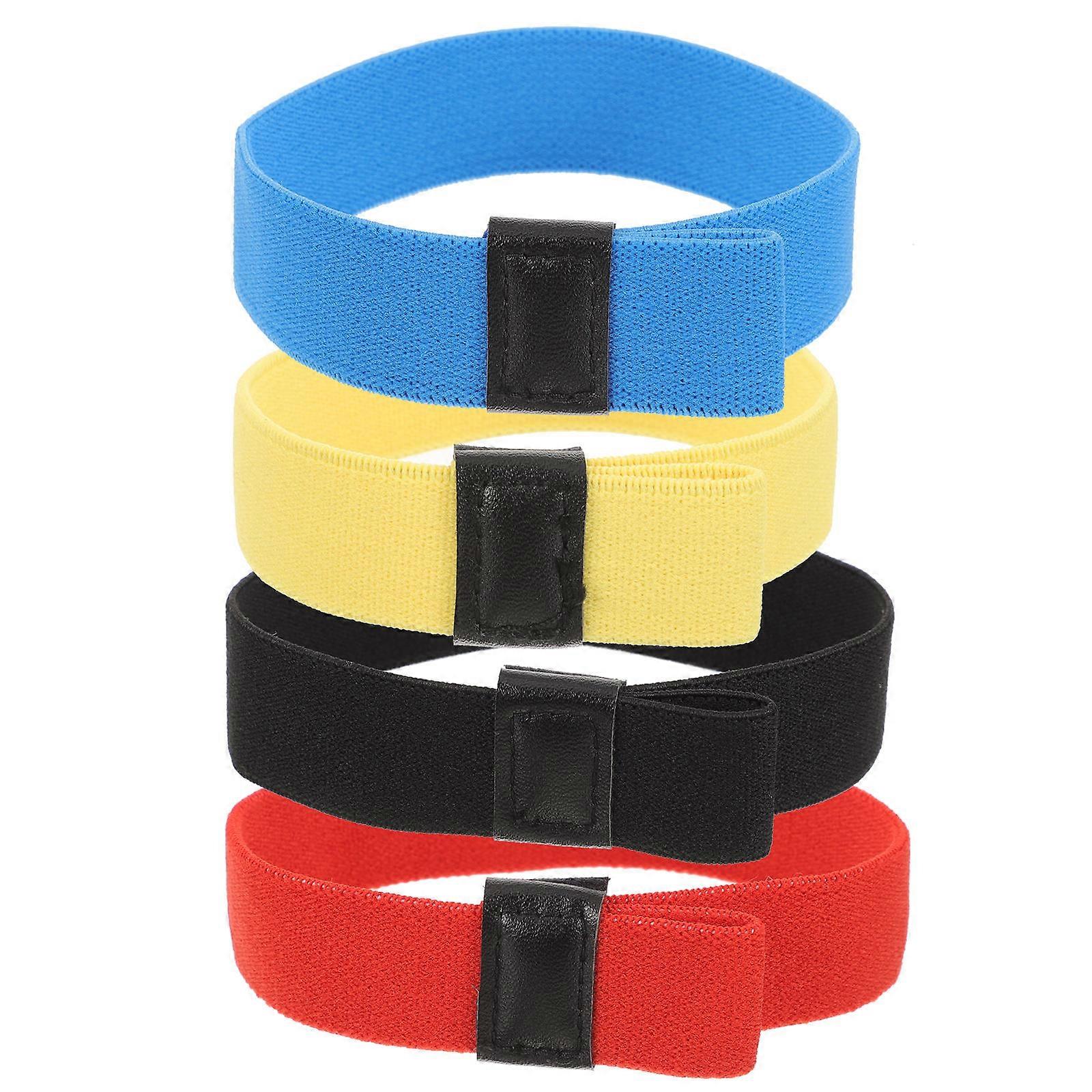 Elastic Lunch Strap Bento Box Bands Portable Red 12x12cm 4Pcs