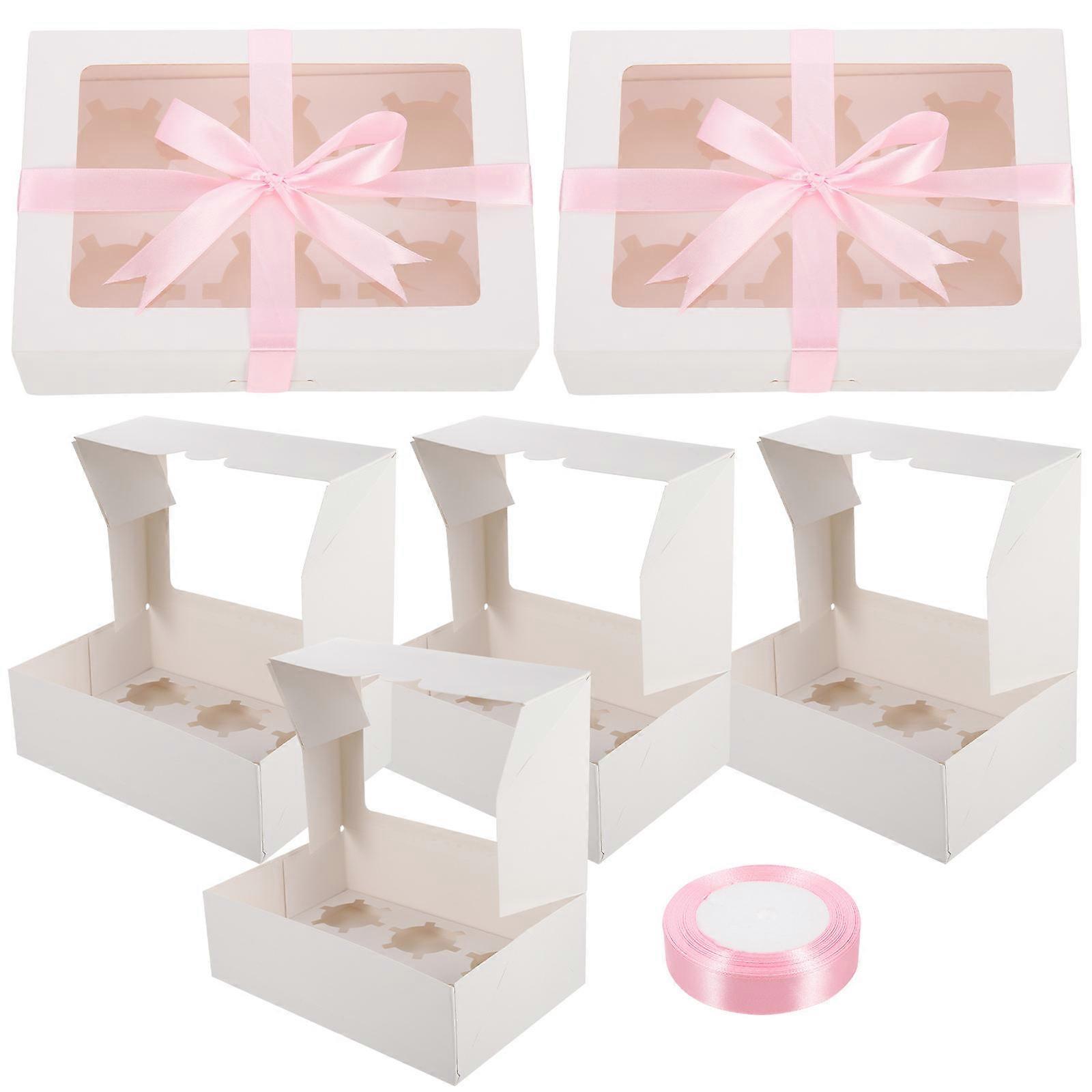 Egg Tart Boxes Paper Cupcake Boxes for Home Bakery Use 1Set