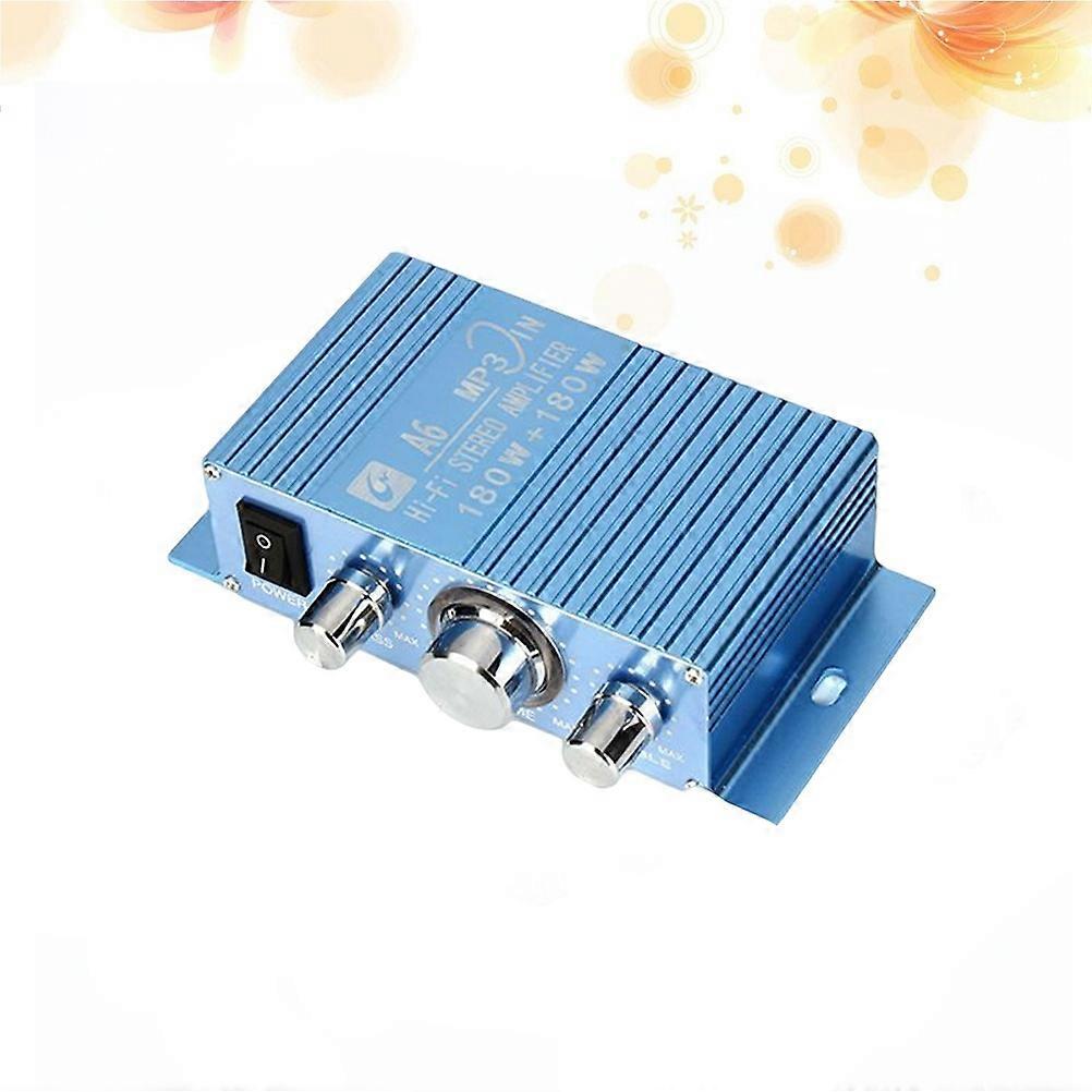 Vehicle Power Amplifier 12V 2.0 Channel Multifunctional Player Blue