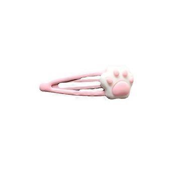Leuke kinderhaarspeldjes, speelse haaraccessoires, cartoon kattenpootvormige haarspeldjes, schattige metalen haarspeldjes, geschikt voor tienermeisjes.