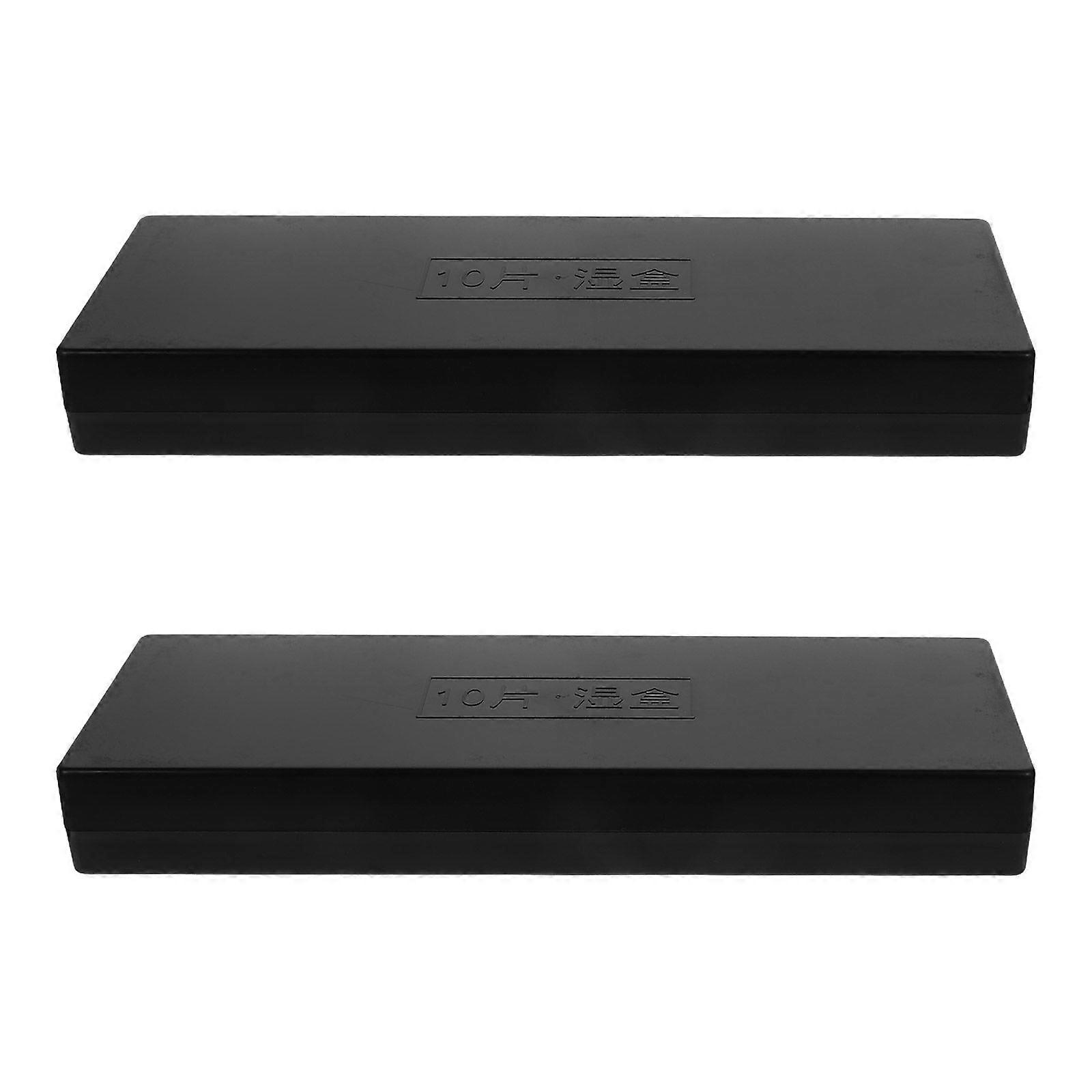 2pcs Lab Glass Slide Organizer, Black Lid Microscope Slide Storage Box, Portable Mini Plastic Holder For Labs, Rectangle Case For Experiments