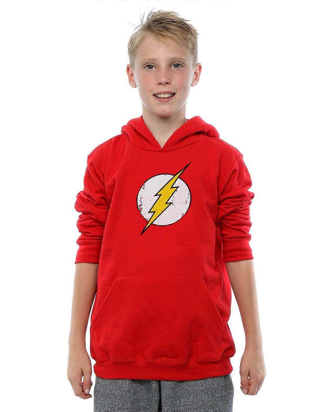 DC Comics Boys Flash Distressed Logo Hoodie