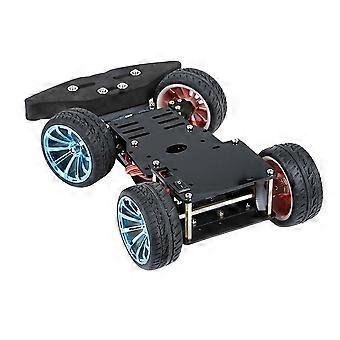 4 Wheel DIY Servo Robot Car 4WD Chassis Smart Car for Arduino Car Platform with Metal Servo Bearing Kit Gear Control