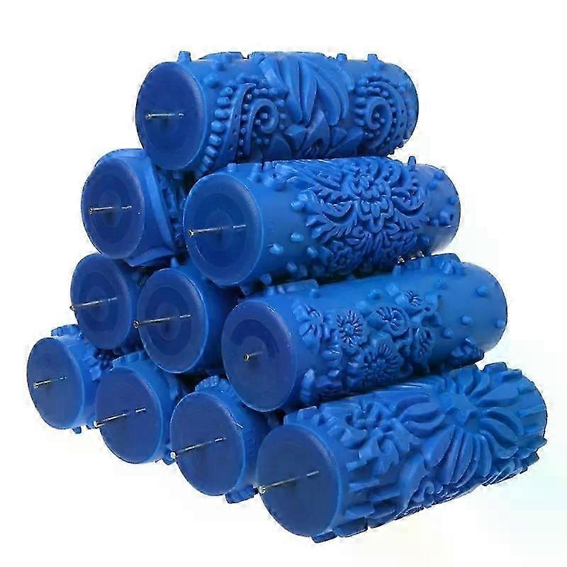 5 Embossed Paint Roller Sleeve Wall Texture Stencil Brush Pattern Decor 025Y