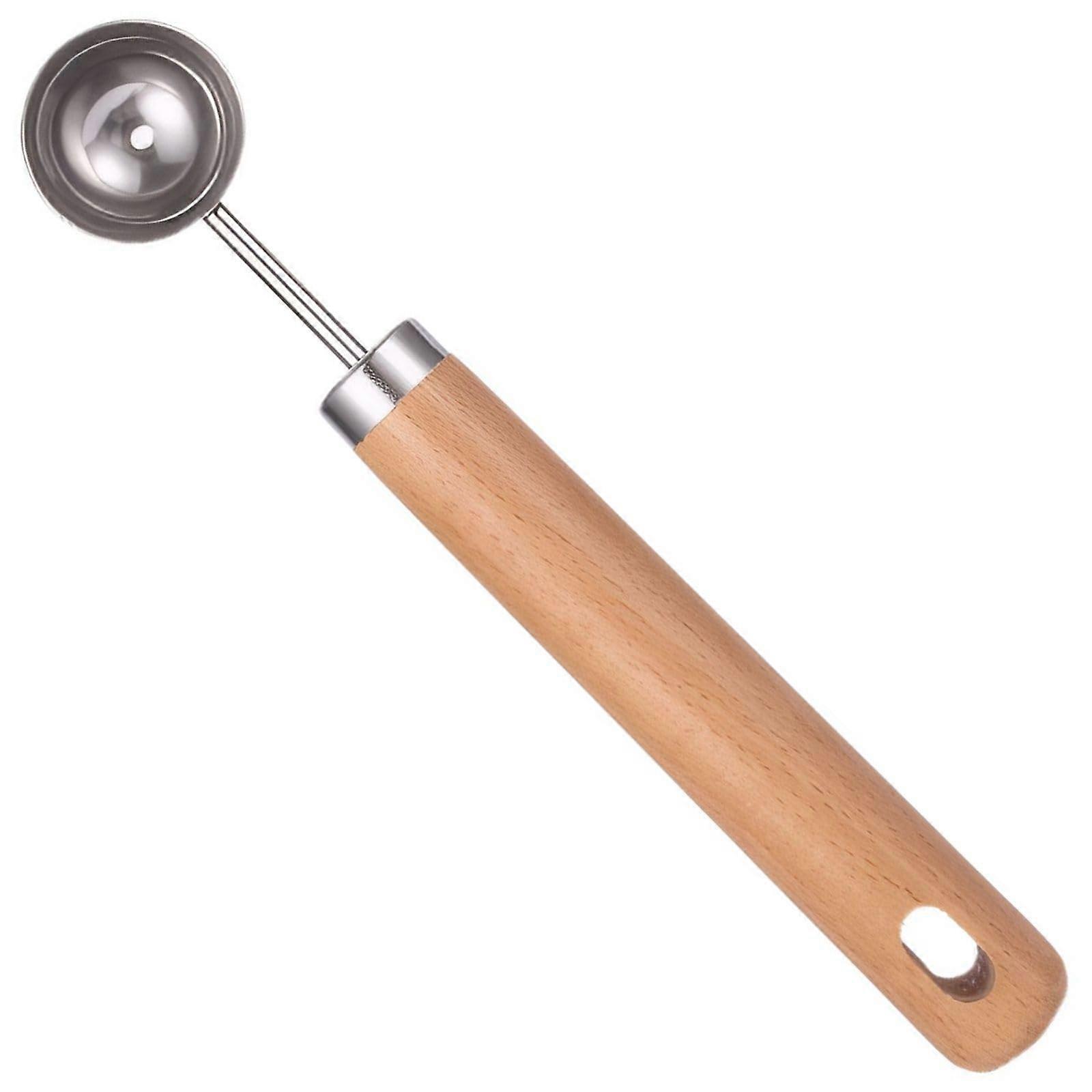 Watermelon Cutter and Melon Baller Set with Wooden Handle for Efficient Kitchen Fruit Prep