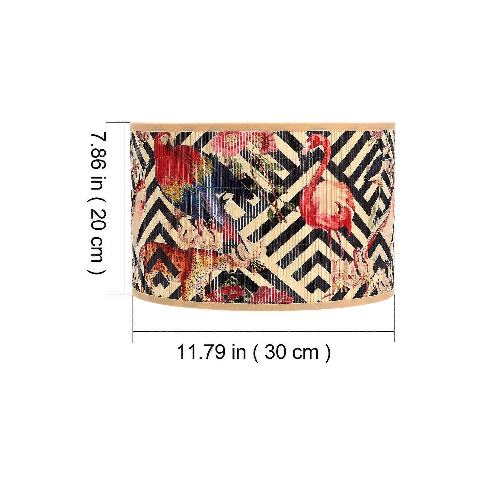 Flamingo Lamp Shade Bamboo Table Lamp Shade Replacement for Table Lamps Multi Color