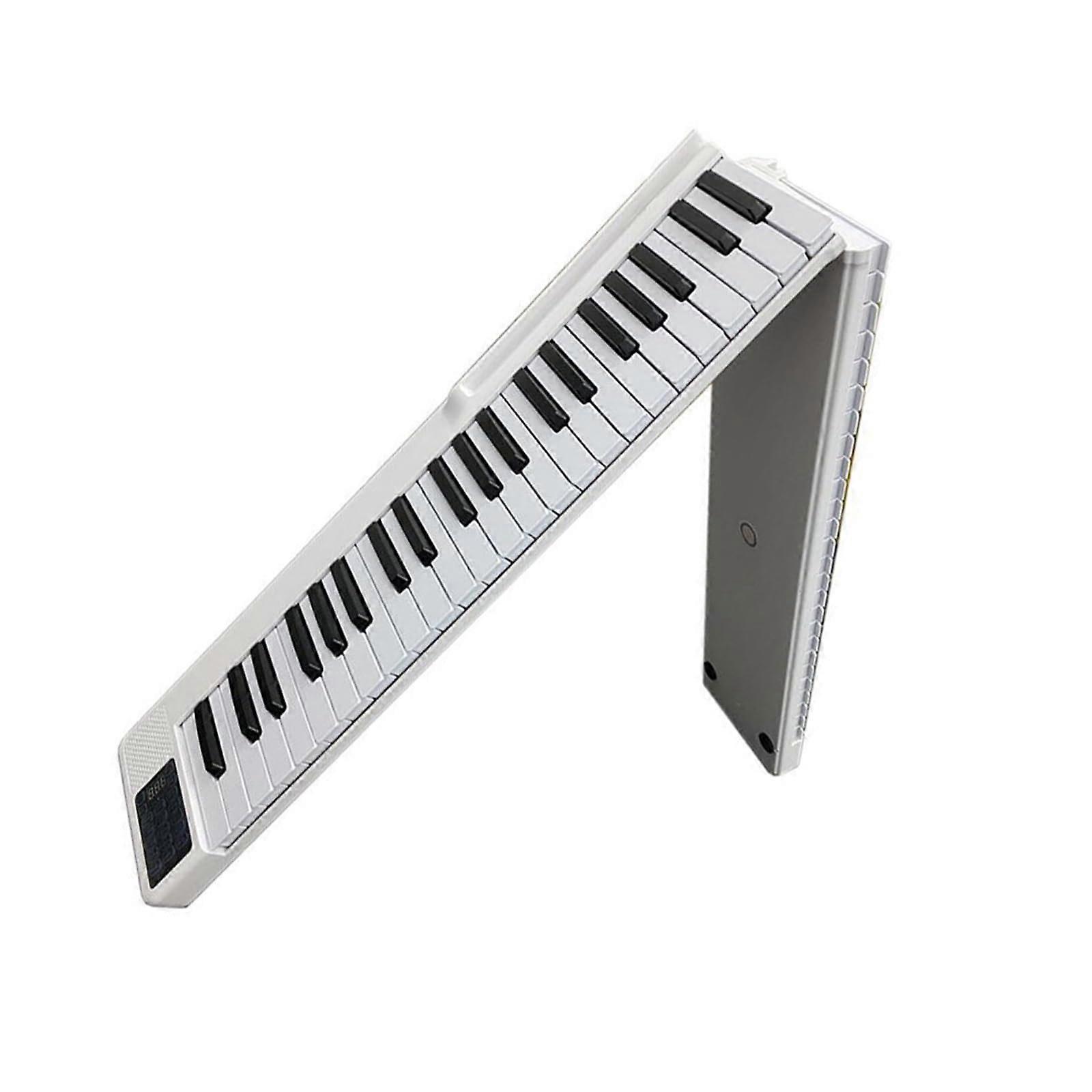 88 Key Digital Piano Foldable Portable with BuiltIn Speakers MIDI Recording Function White
