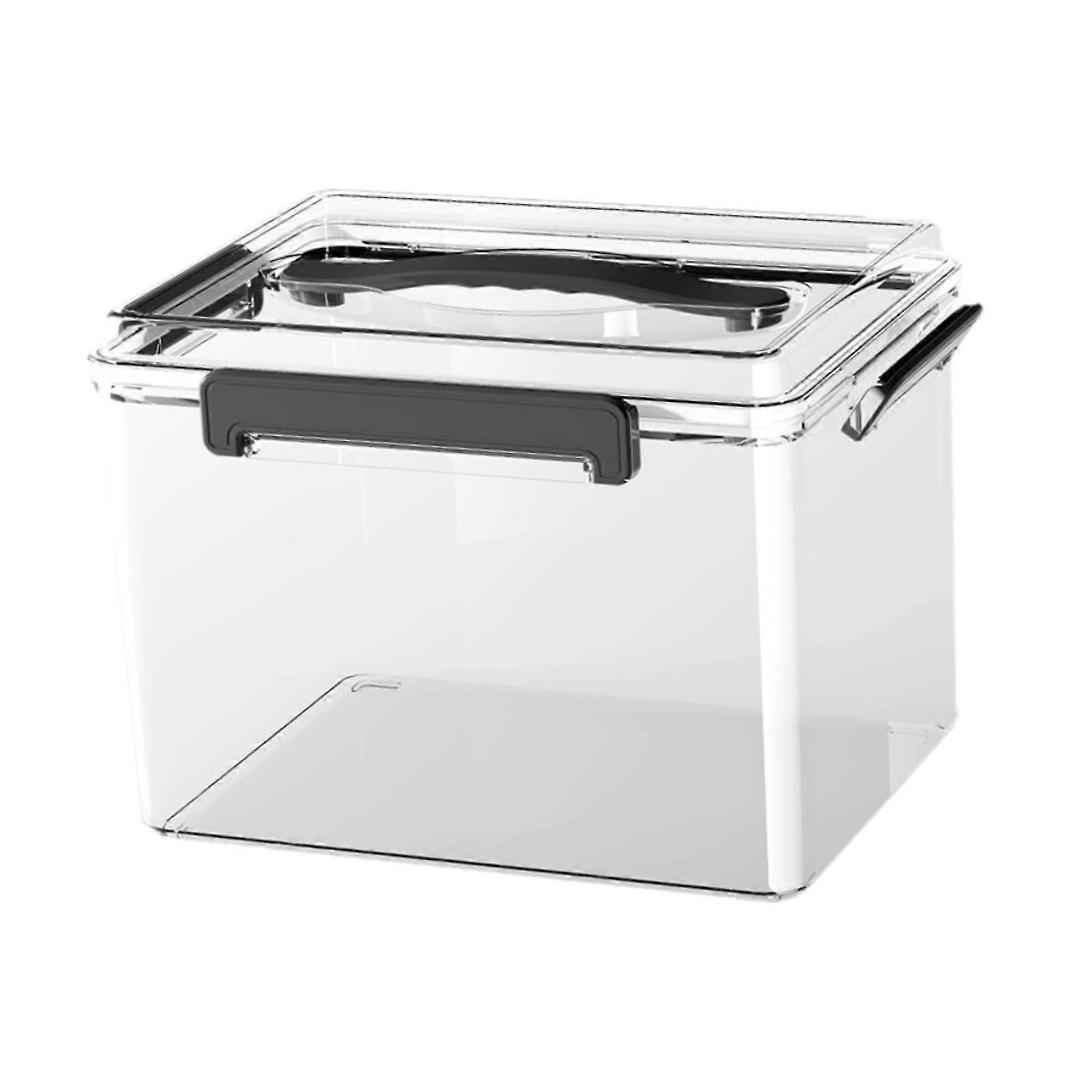 Clear Waterproof Camera Storage Case with Handle, Lockable Dustproof Organizer for Travel