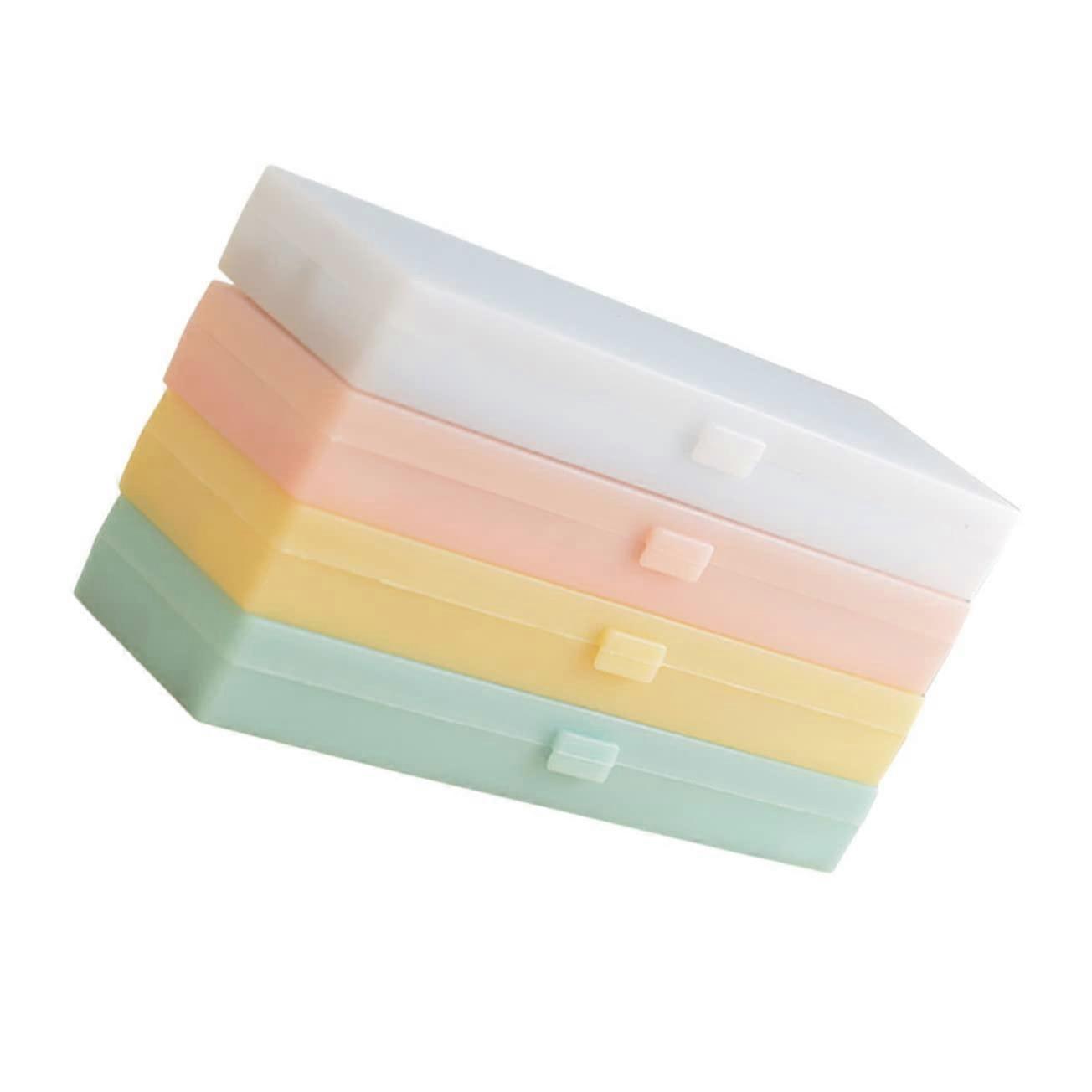 Large Capacity Pencil Case Set, Translucent Plastic Stationery Organizer with Snap Closure for School