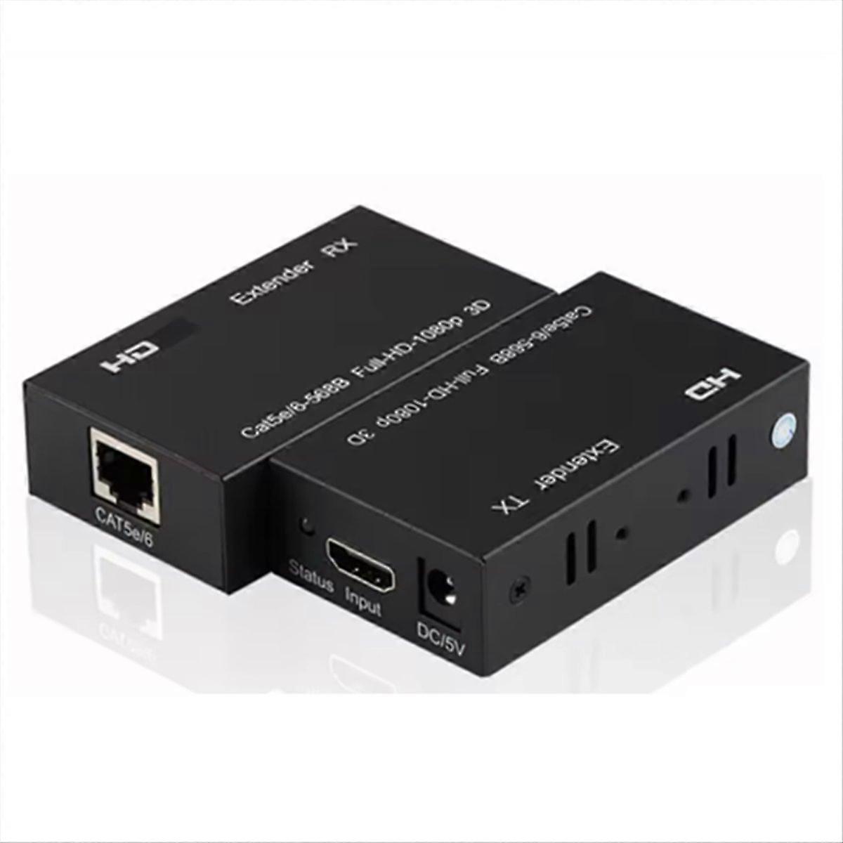 60M -Compatible Extender RJ45 Ports HD 1080P Network Extender(EU)